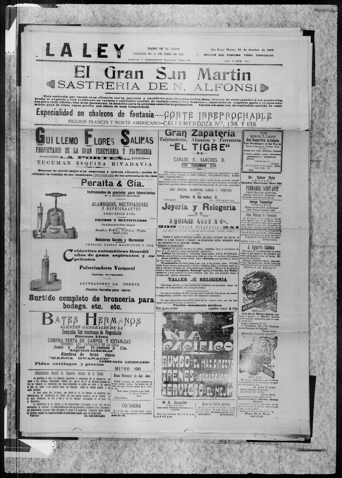 Portada · 16 de Octubre de 1906