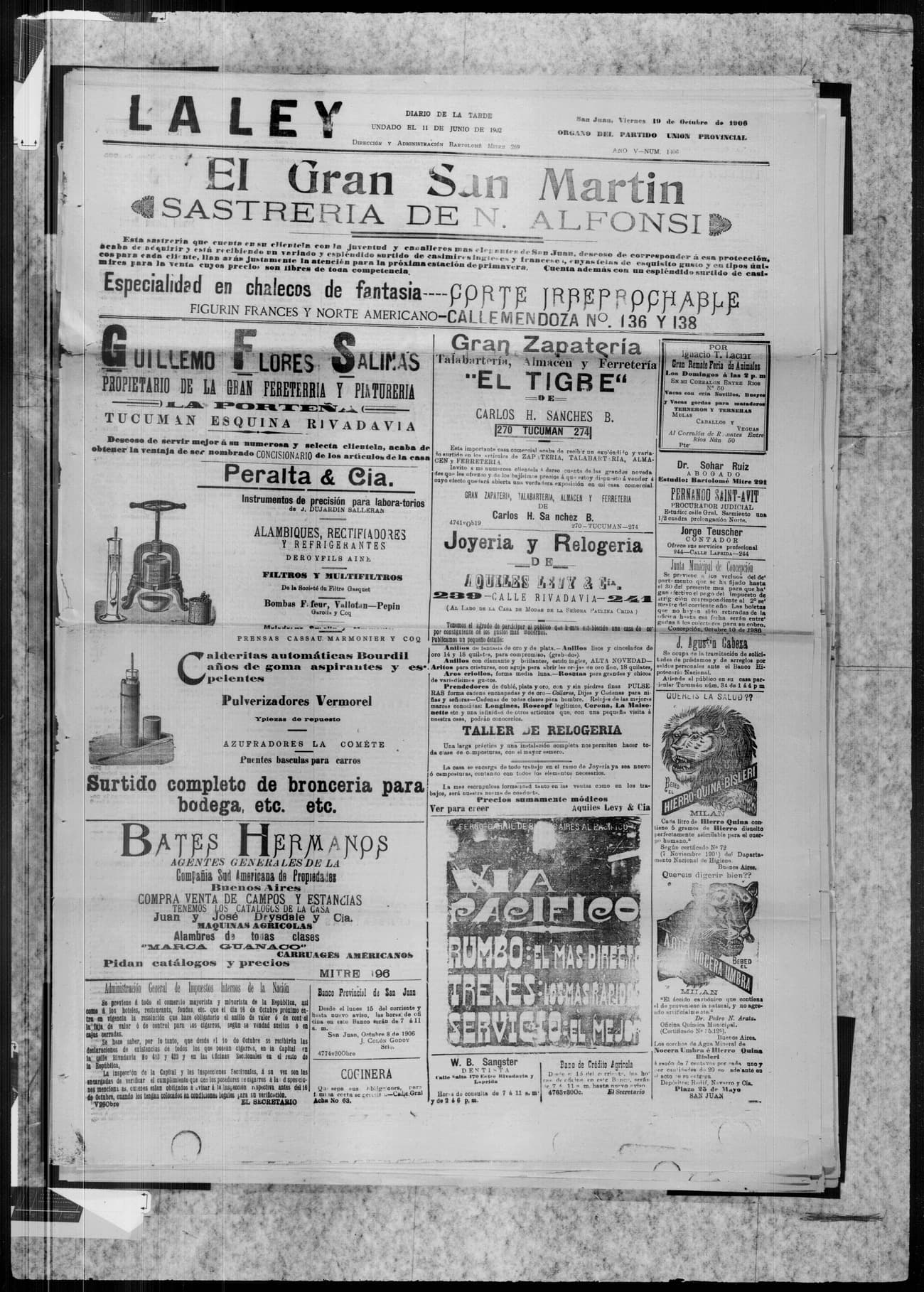 Portada · 19 de Octubre de 1906
