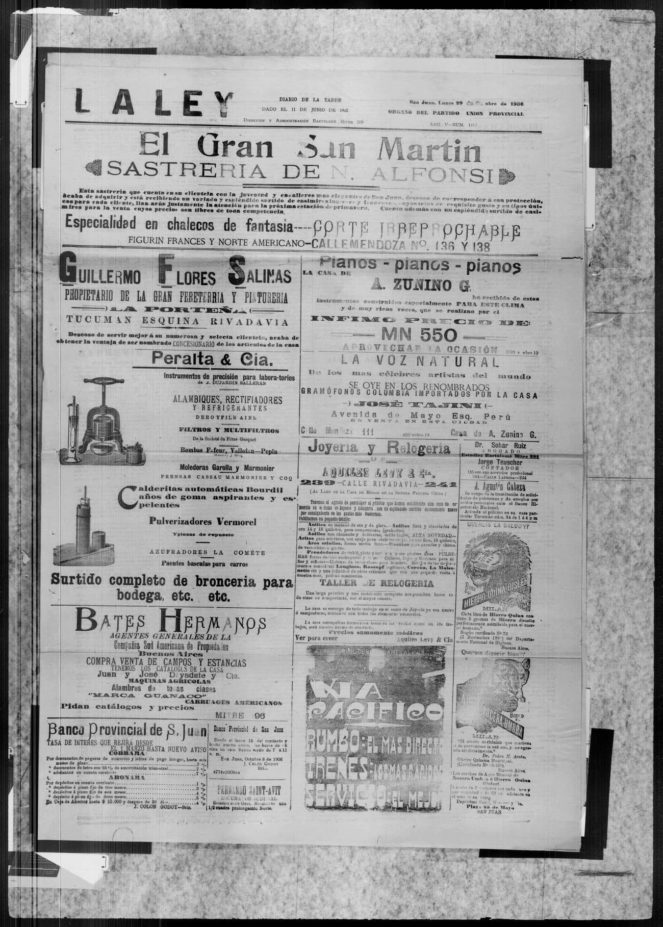 Portada · 29 de Octubre de 1906