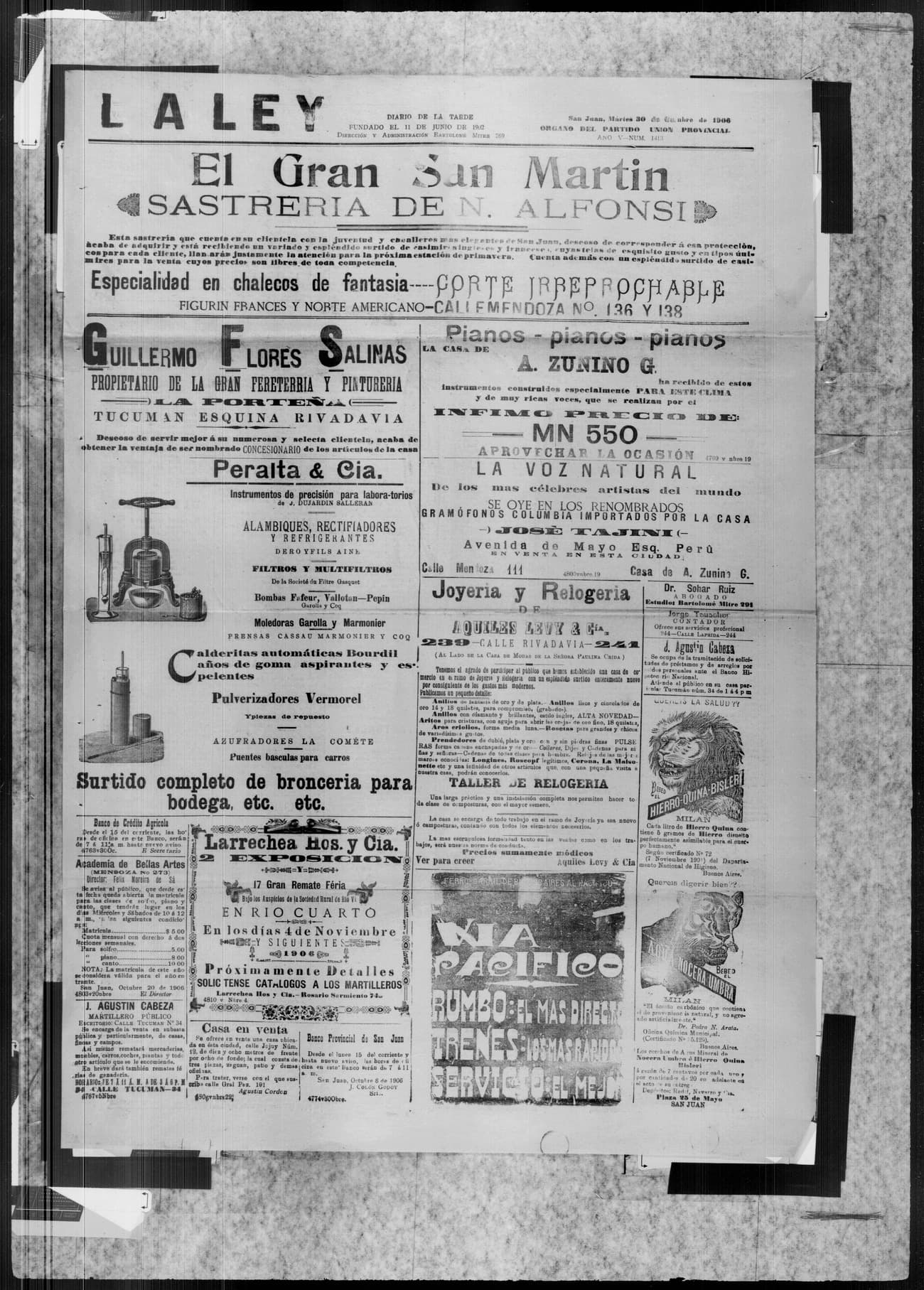 Portada · 30 de Noviembre de 1906