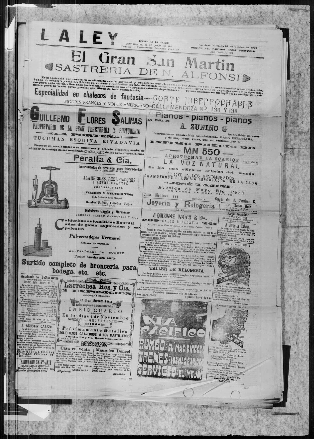 Portada · 31 de Octubre de 1906
