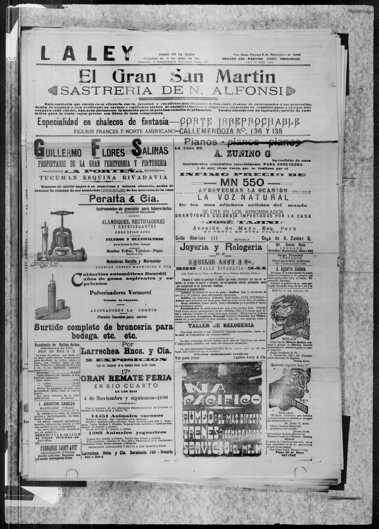 Portada · 2 de Noviembre de 1906