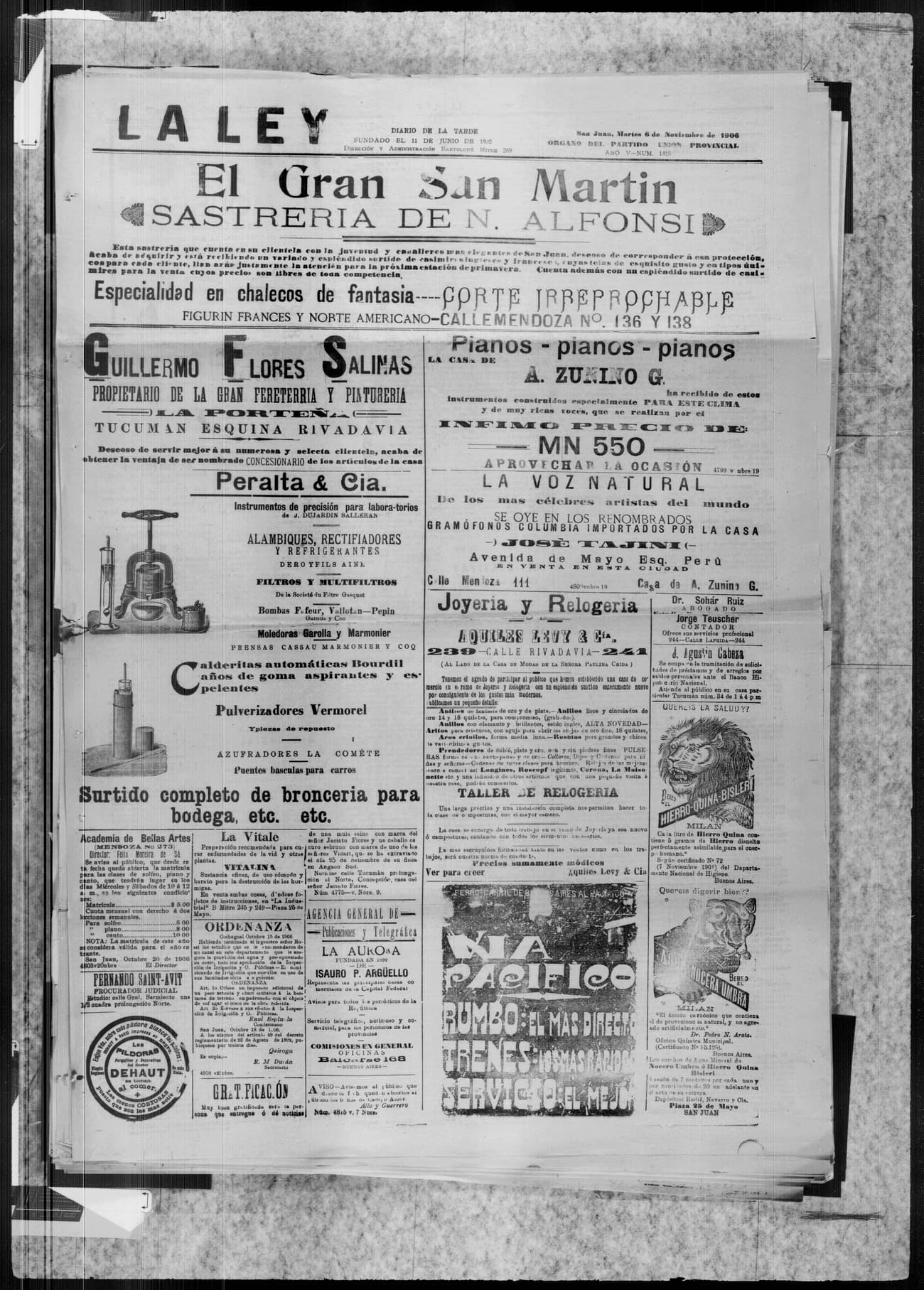 Portada · 6 de Noviembre de 1906