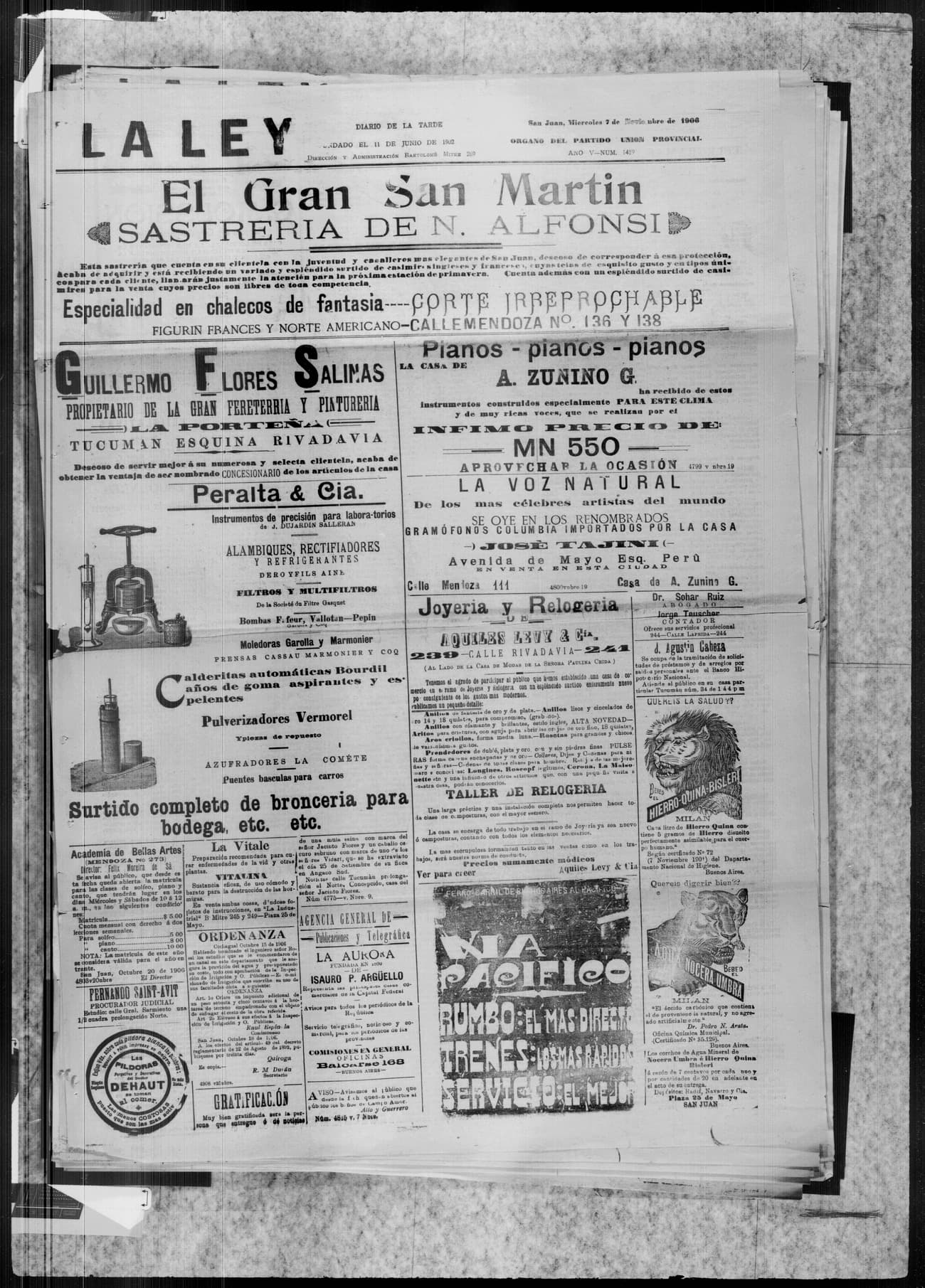 Portada · 7 de Noviembre de 1906