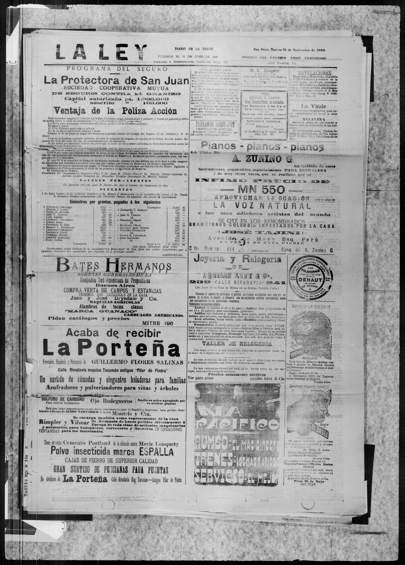 Portada · 15 de Noviembre de 1906
