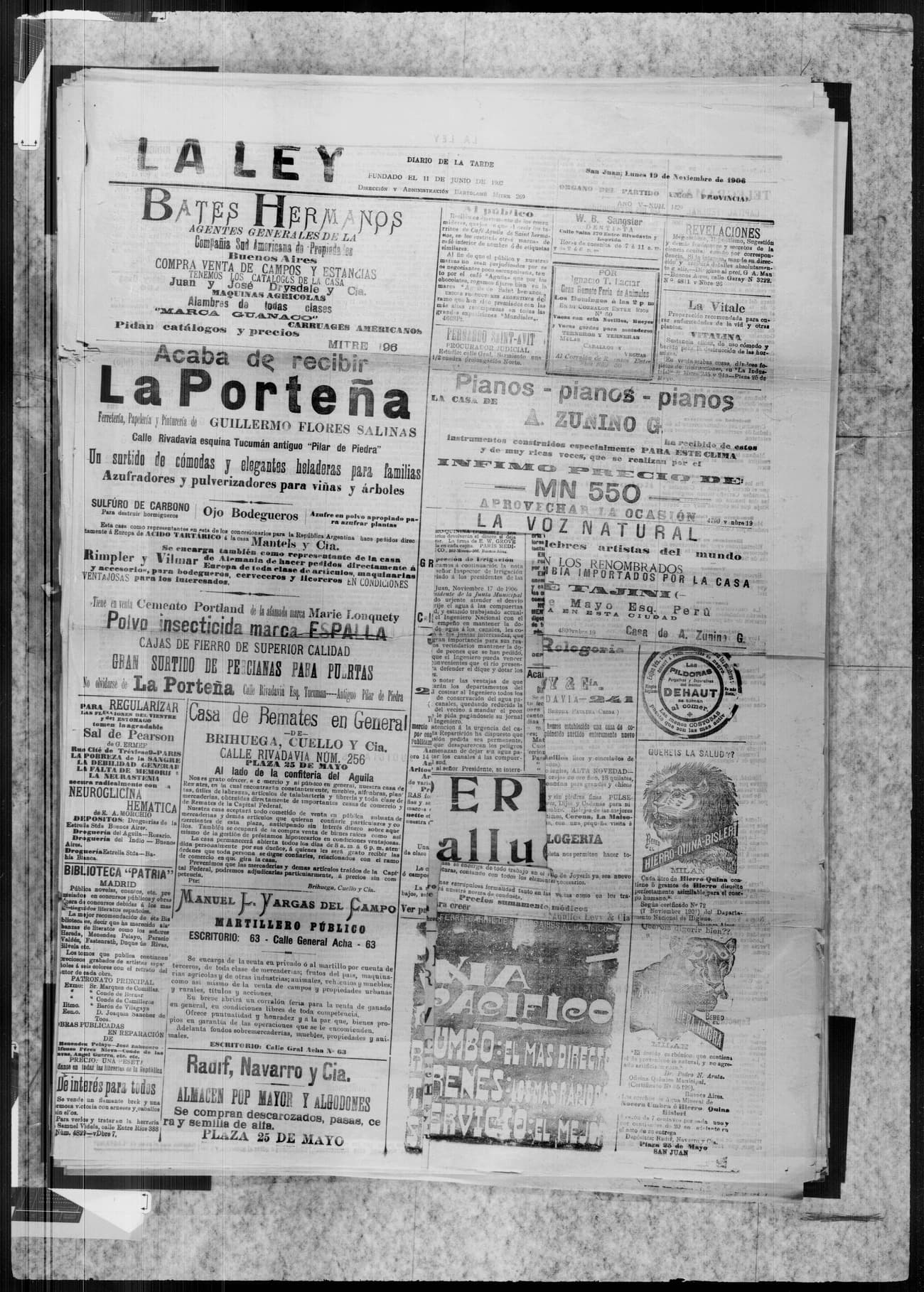Portada · 16 de Noviembre de 1906