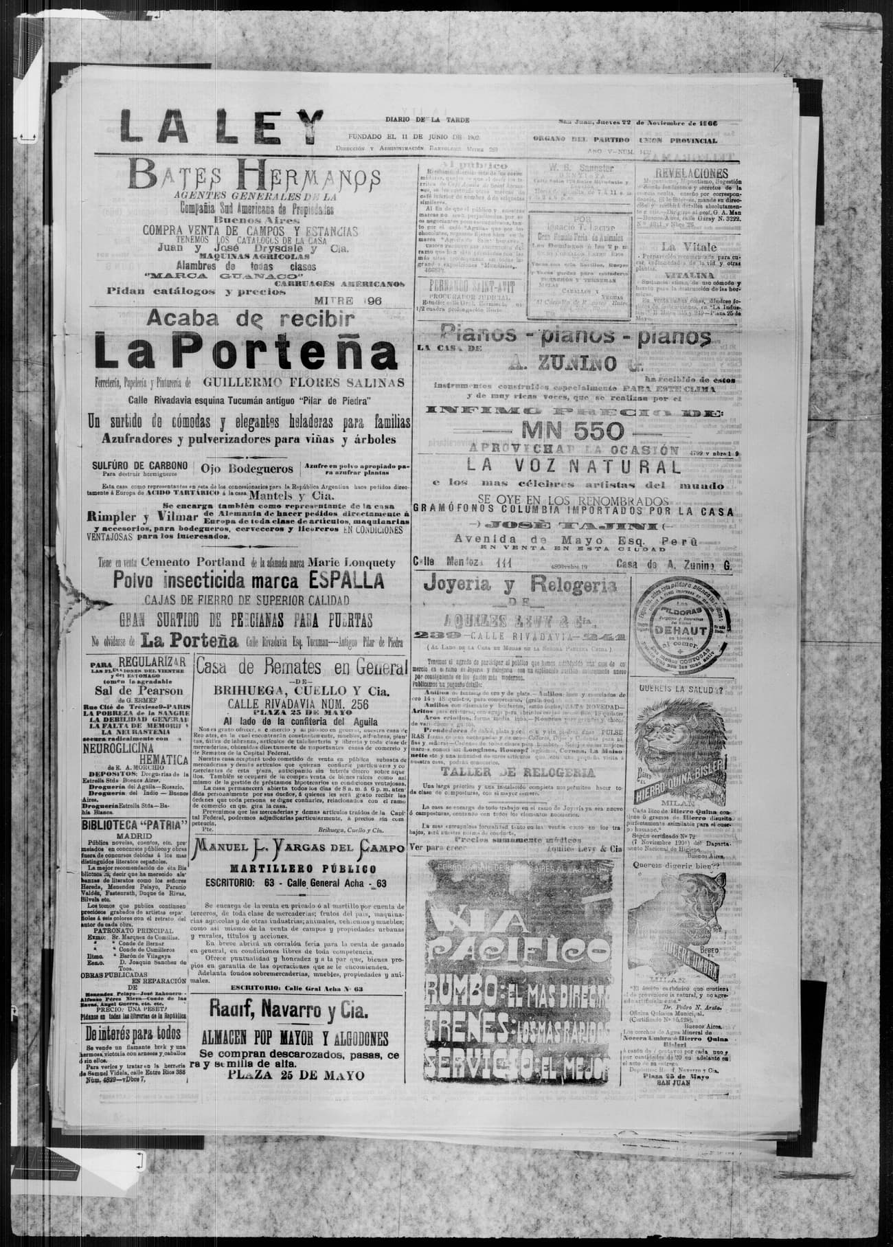 Portada · 22 de Noviembre de 1906
