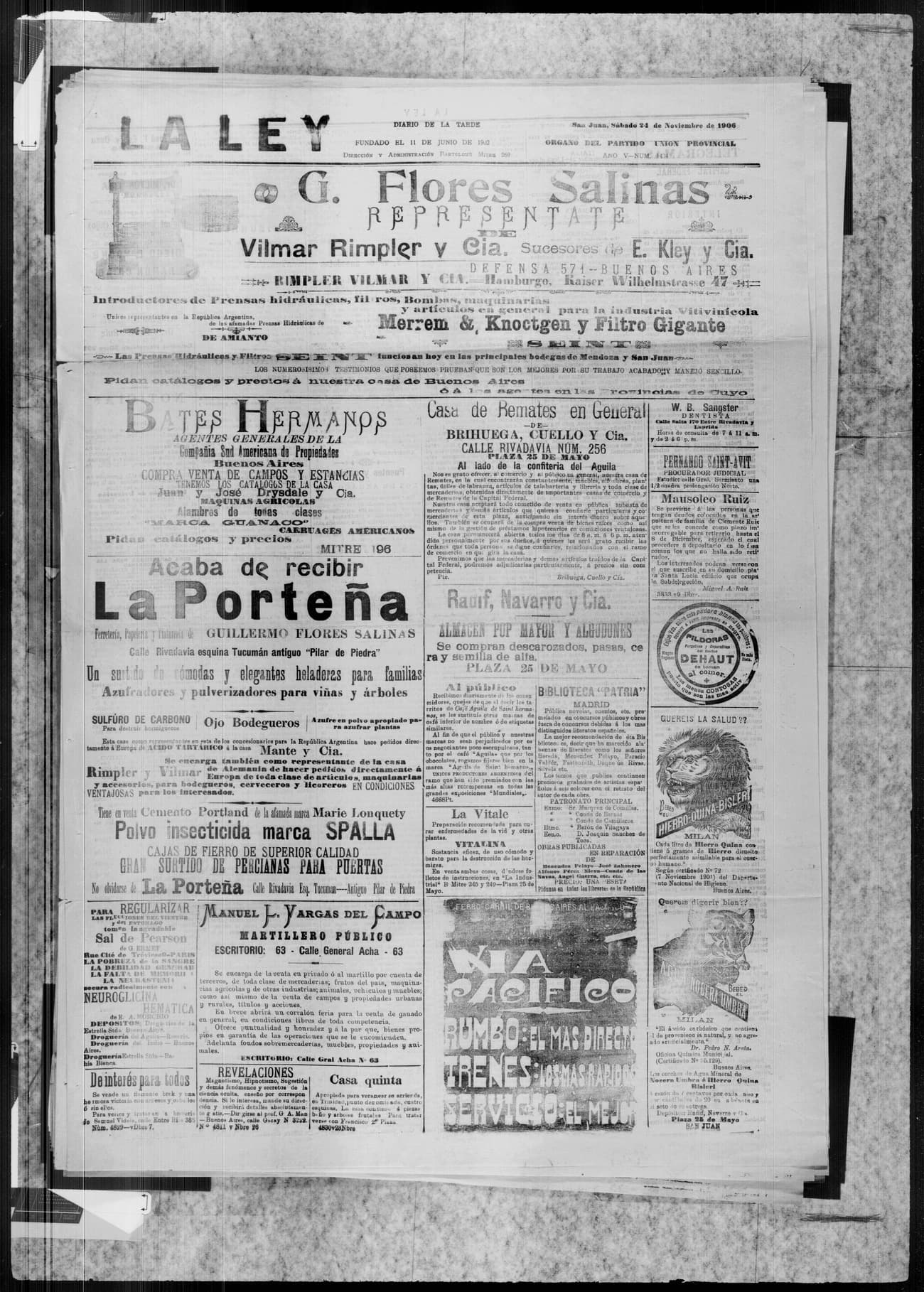 Portada · 24 de Noviembre de 1906
