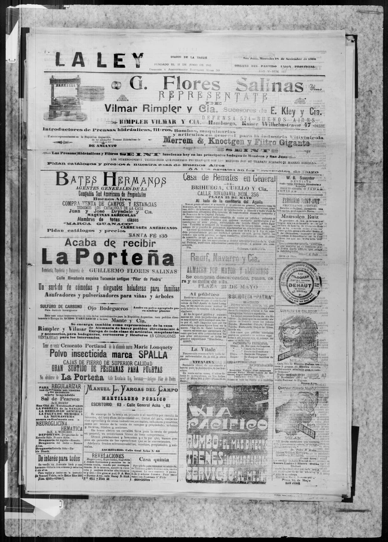Portada · 28 de Noviembre de 1906