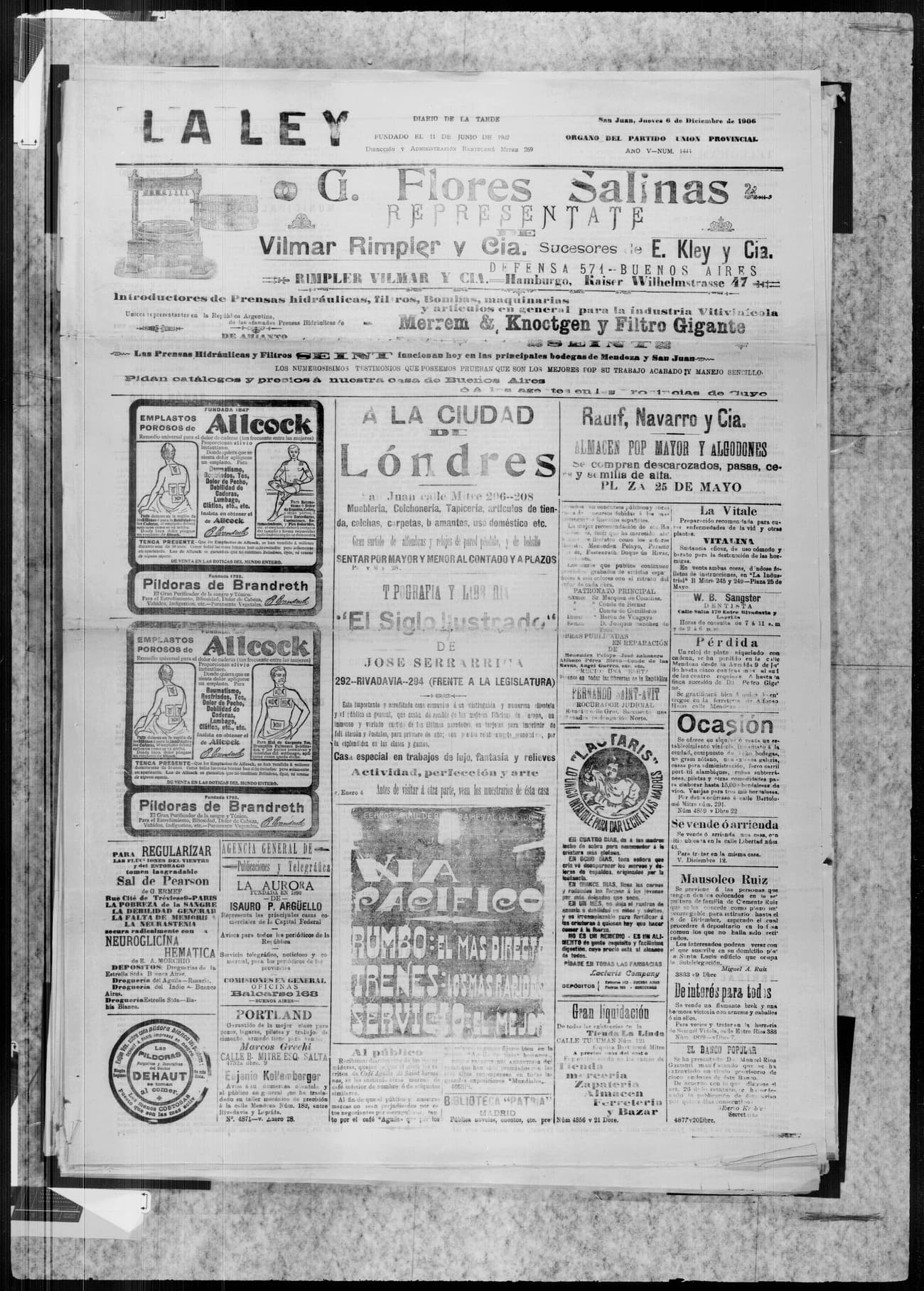 Portada · 6 de Diciembre de 1906