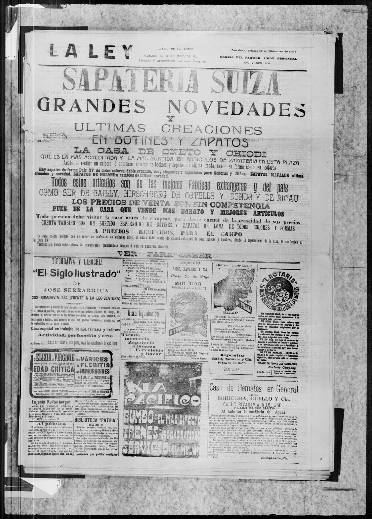 Portada · 14 de Diciembre de 1906