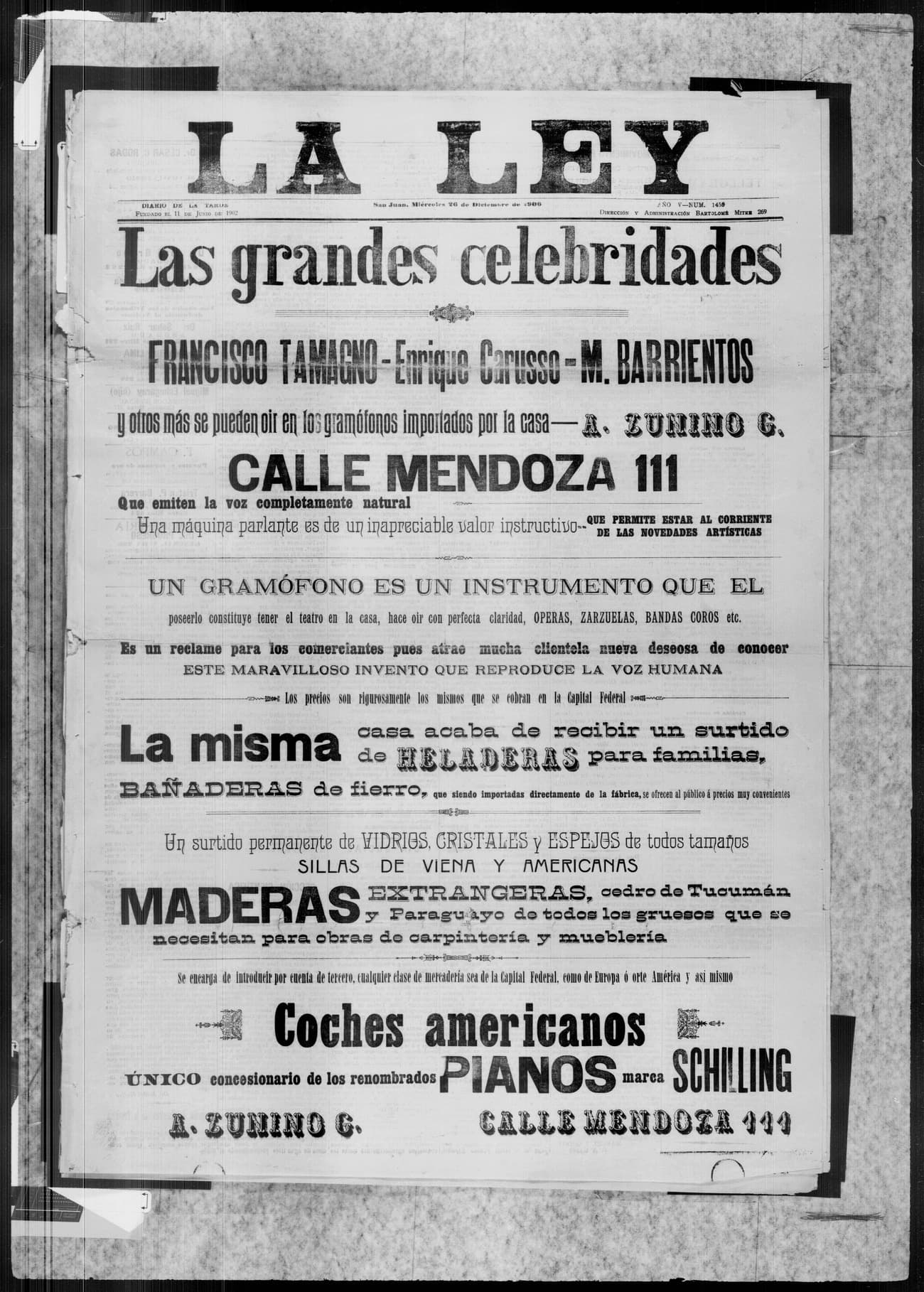 Portada · 6 de Diciembre de 1906