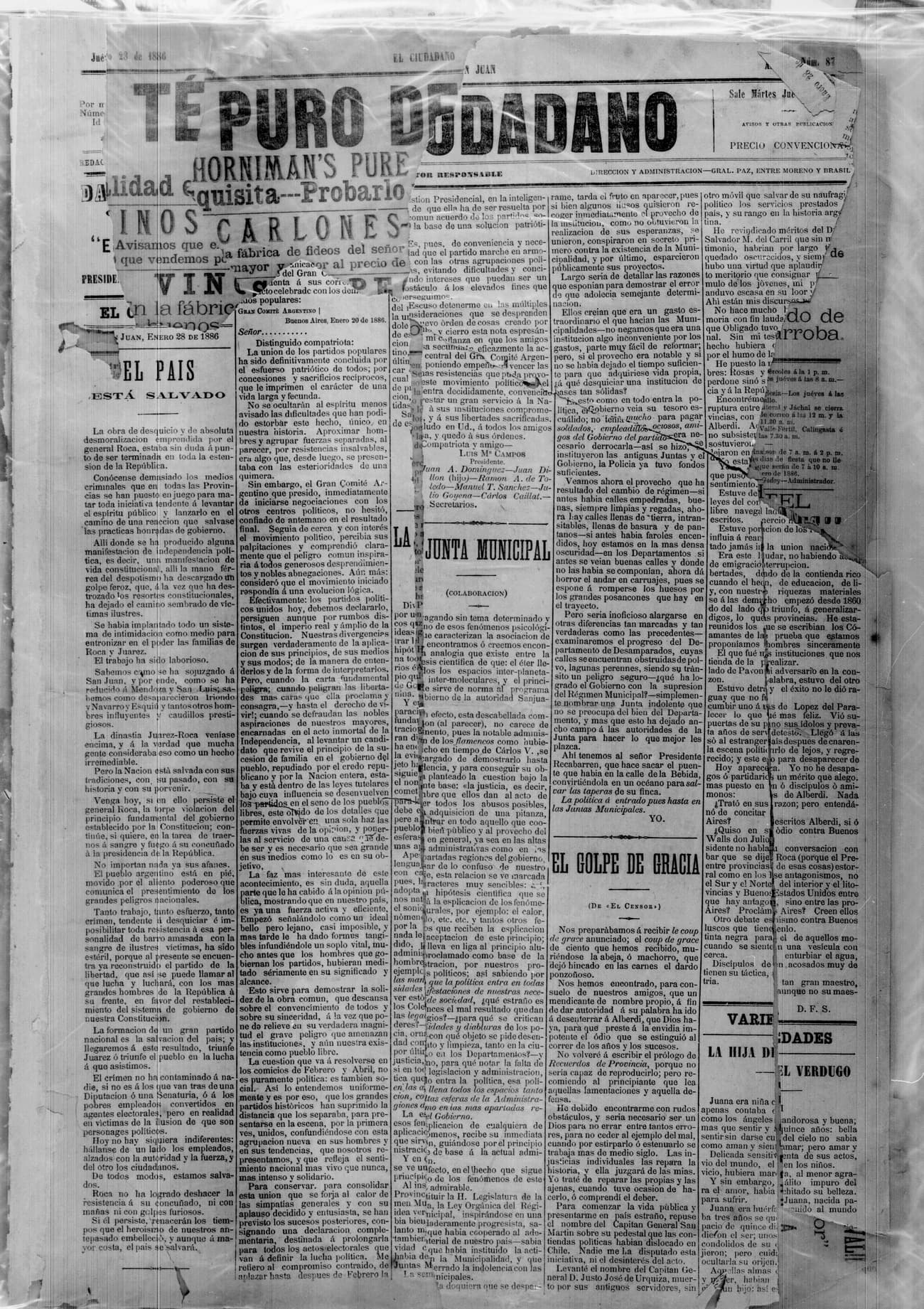 Portada · 28 de Enero de 1886