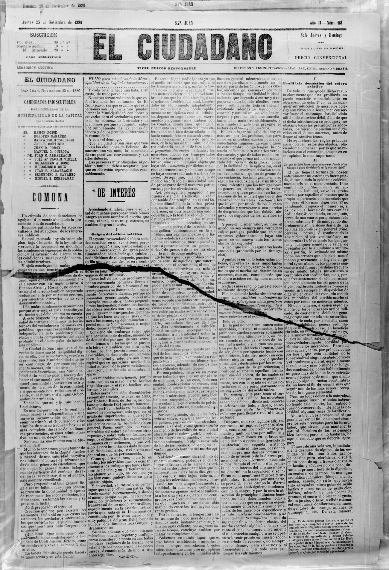 Portada · 25 de Noviembre de 1886