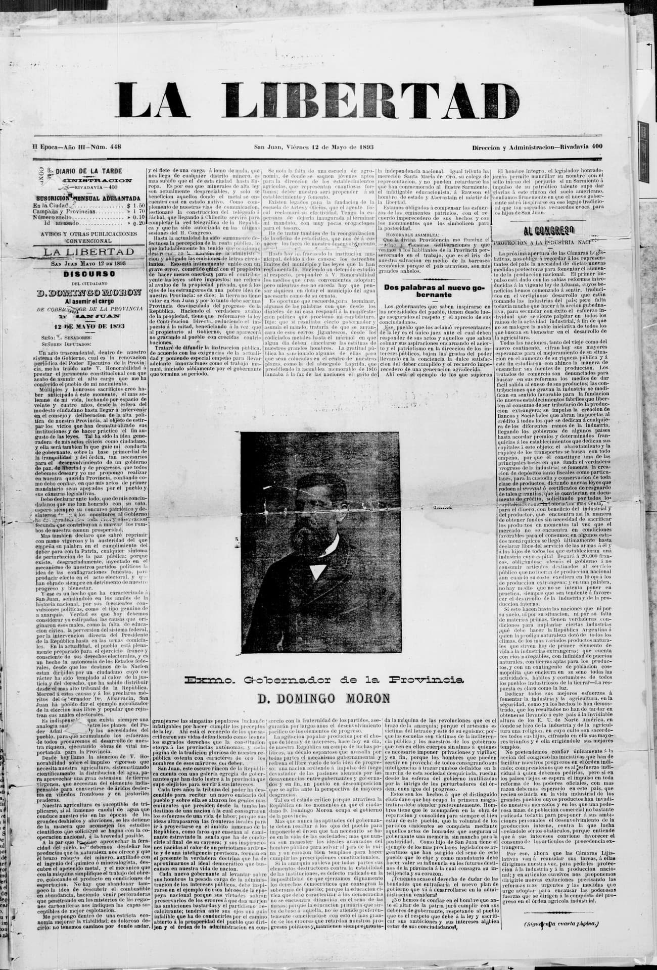 Portada · 12 de Mayo de 1893