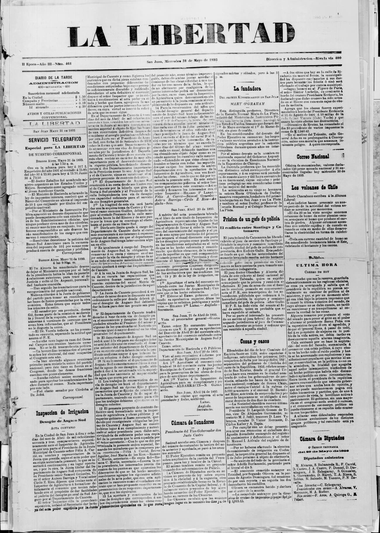 Portada · 31 de Mayo de 1893