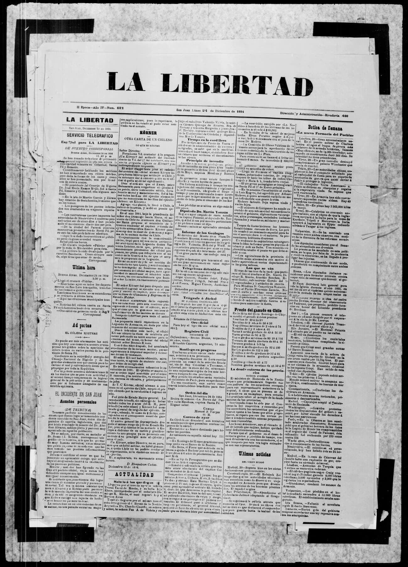 Portada · 24 de Diciembre de 1894