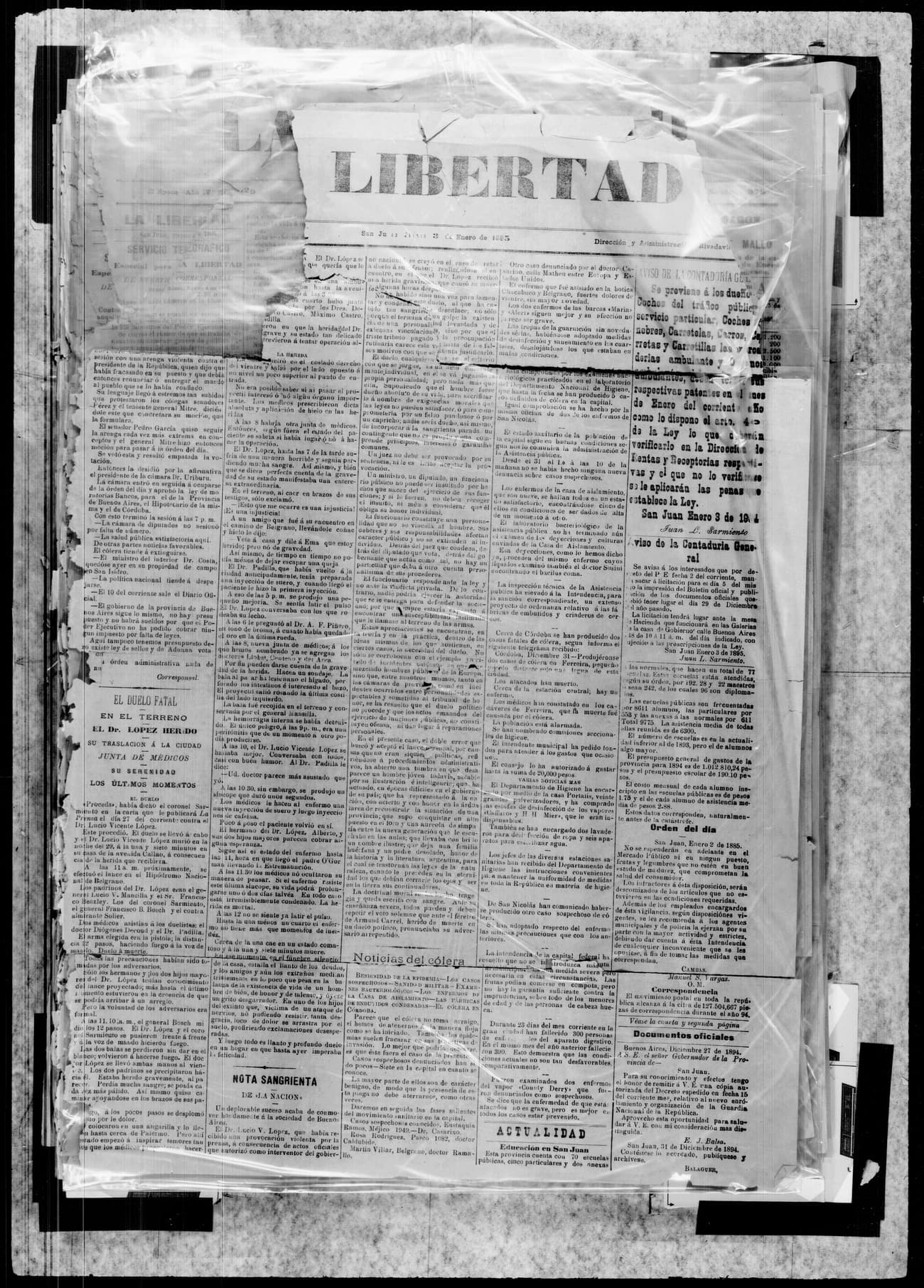 Portada · 3 de Enero de 1895