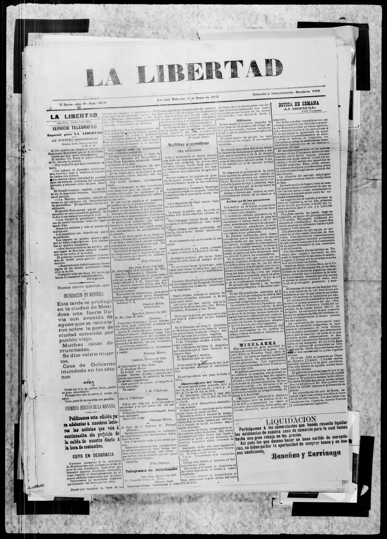 Portada · 9 de Enero de 1895