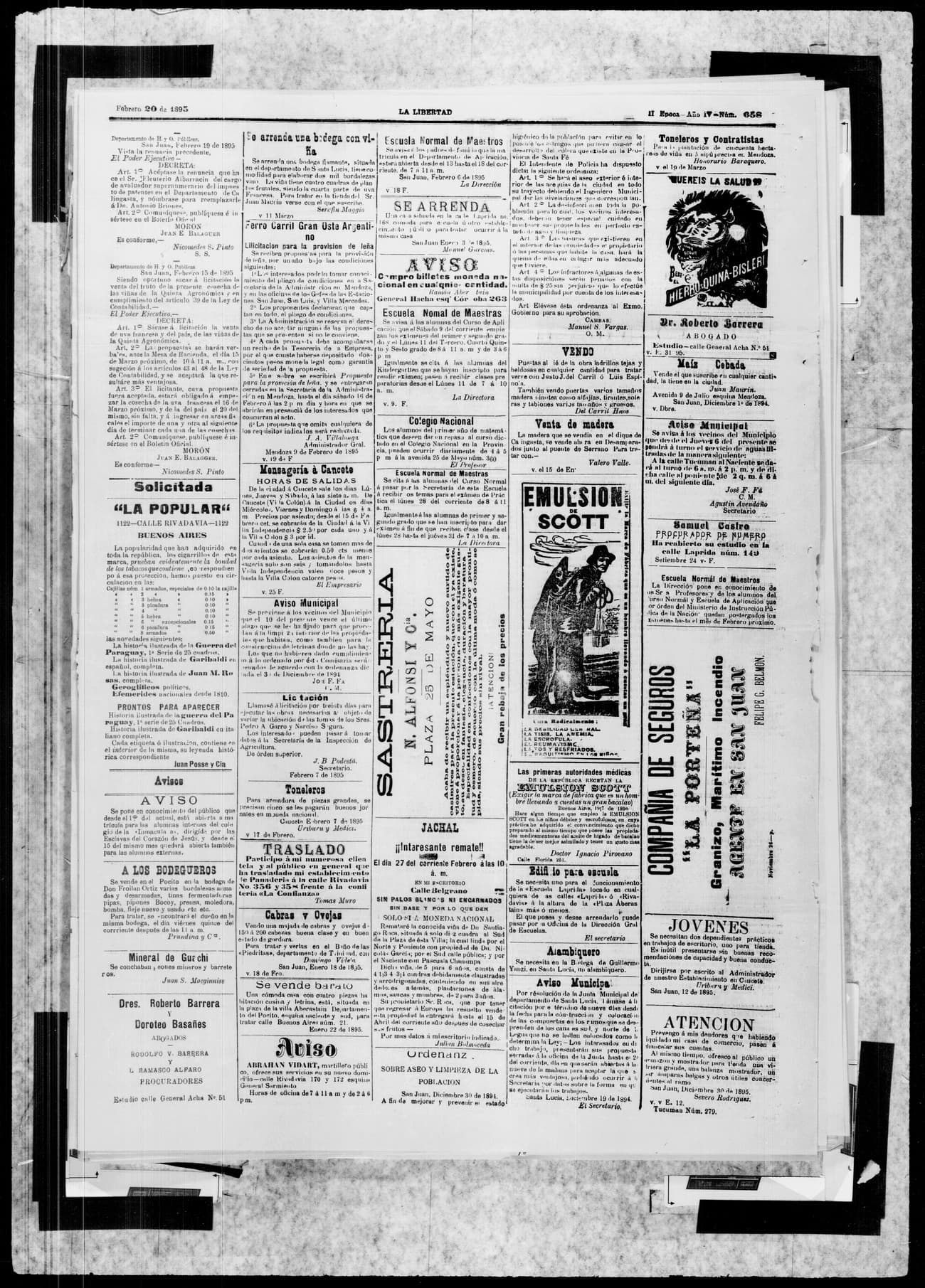 Portada · 20 de Febrero de 1895