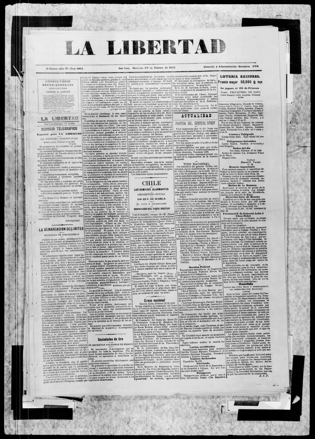 Portada · 27 de Febrero de 1895