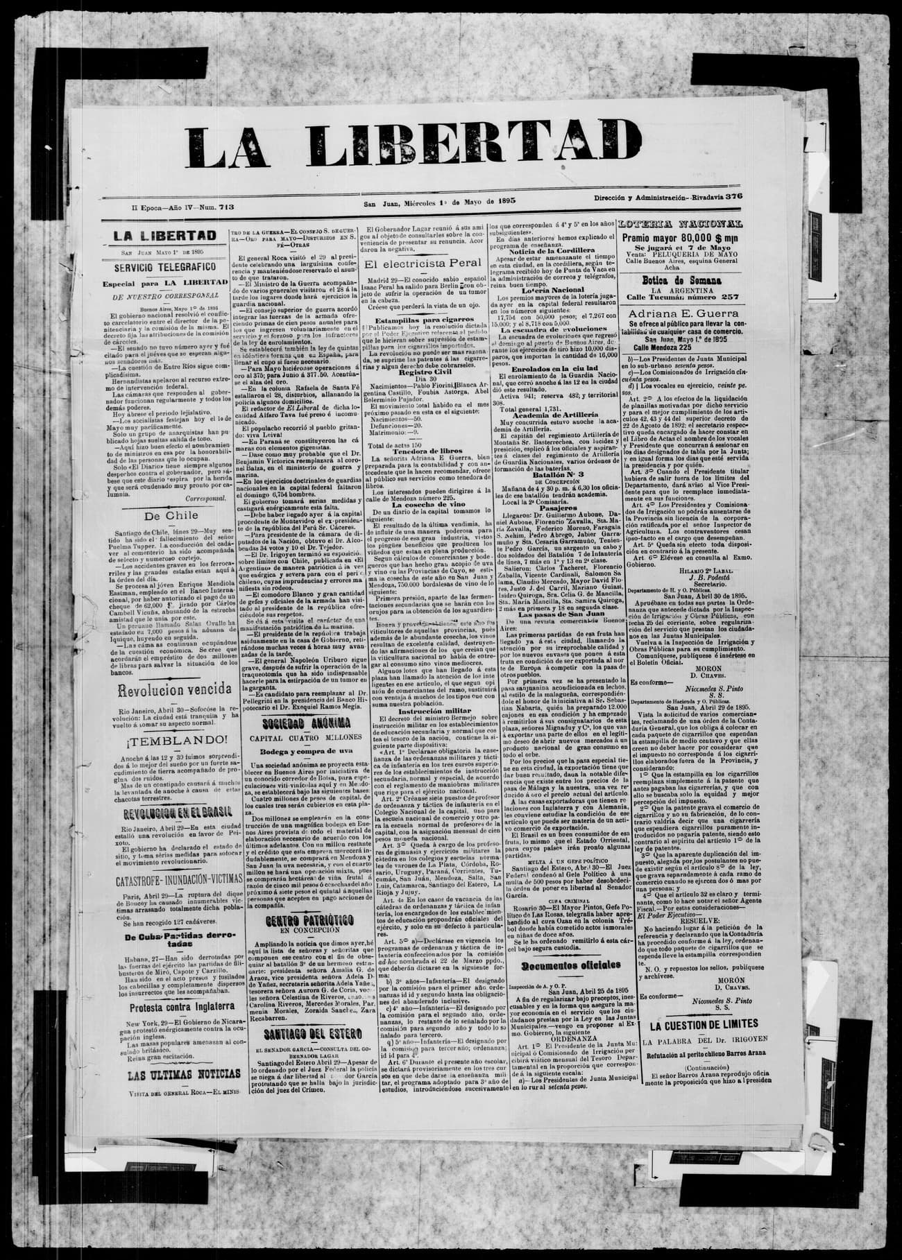 Portada · 1 de Mayo de 1895