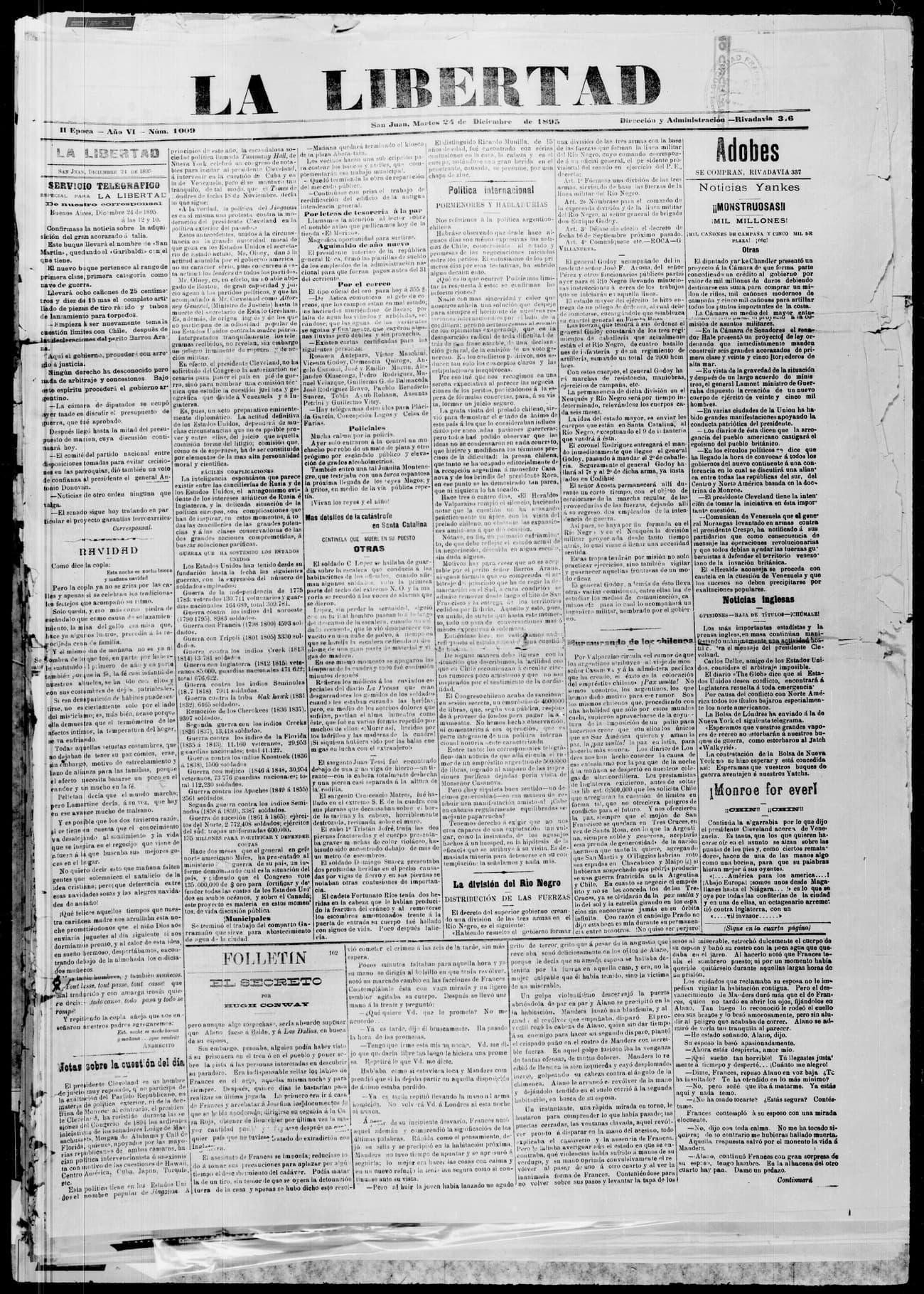 Portada · 24 de Diciembre de 1895