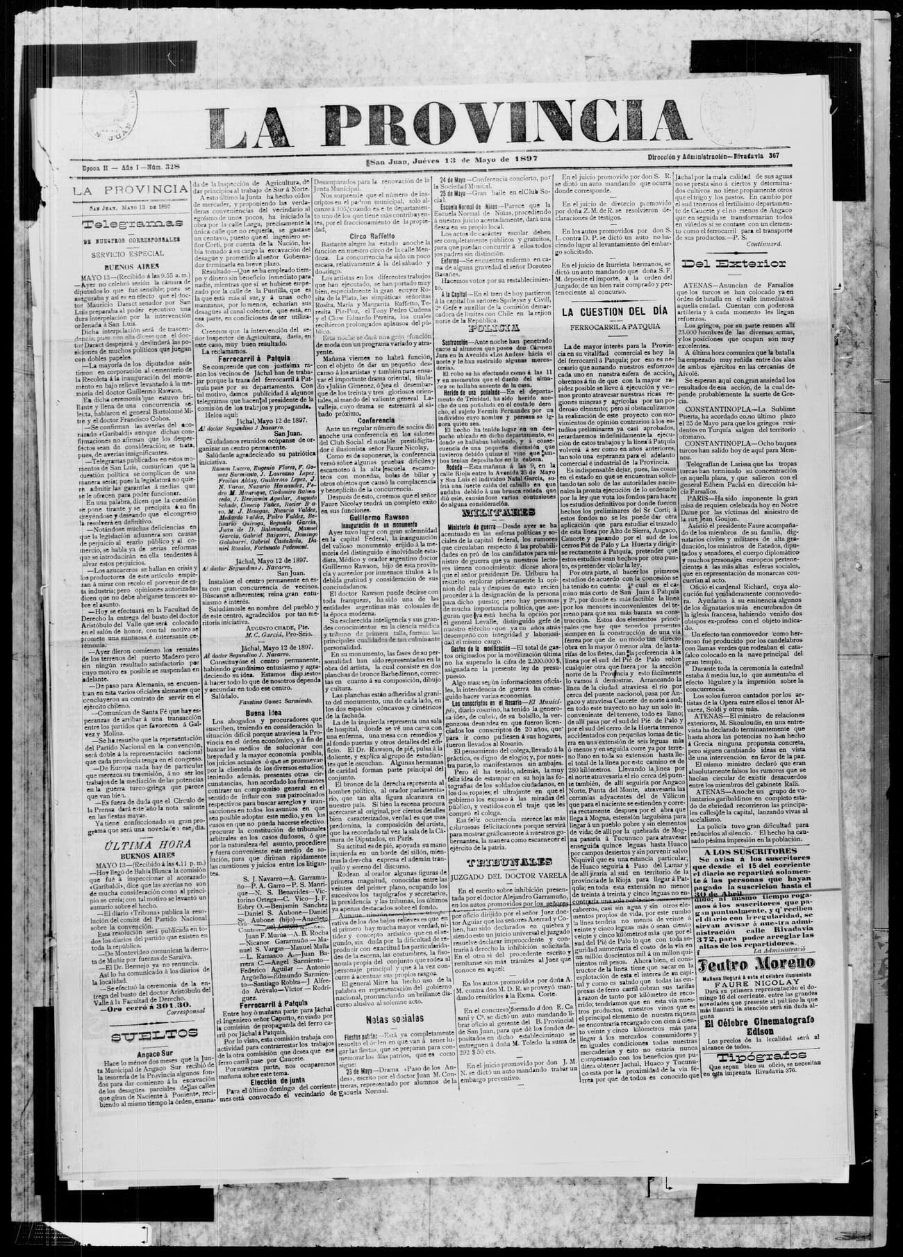 Portada · 13 de Mayo de 1897