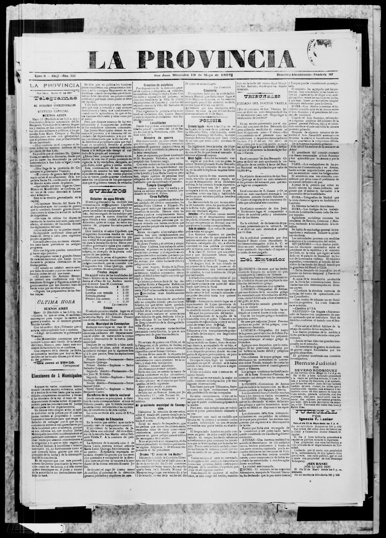 Portada · 19 de Mayo de 1897