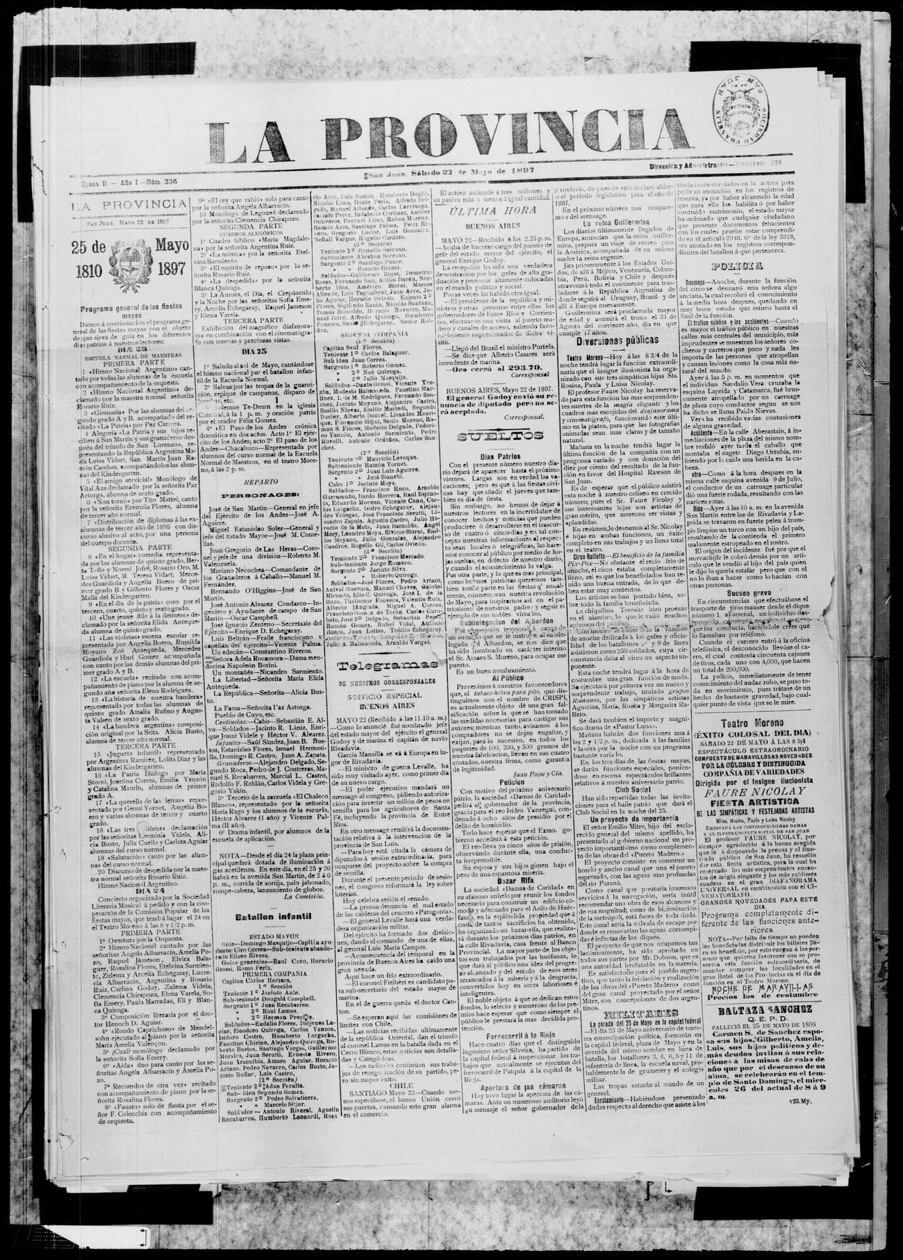 Portada · 23 de Mayo de 1897