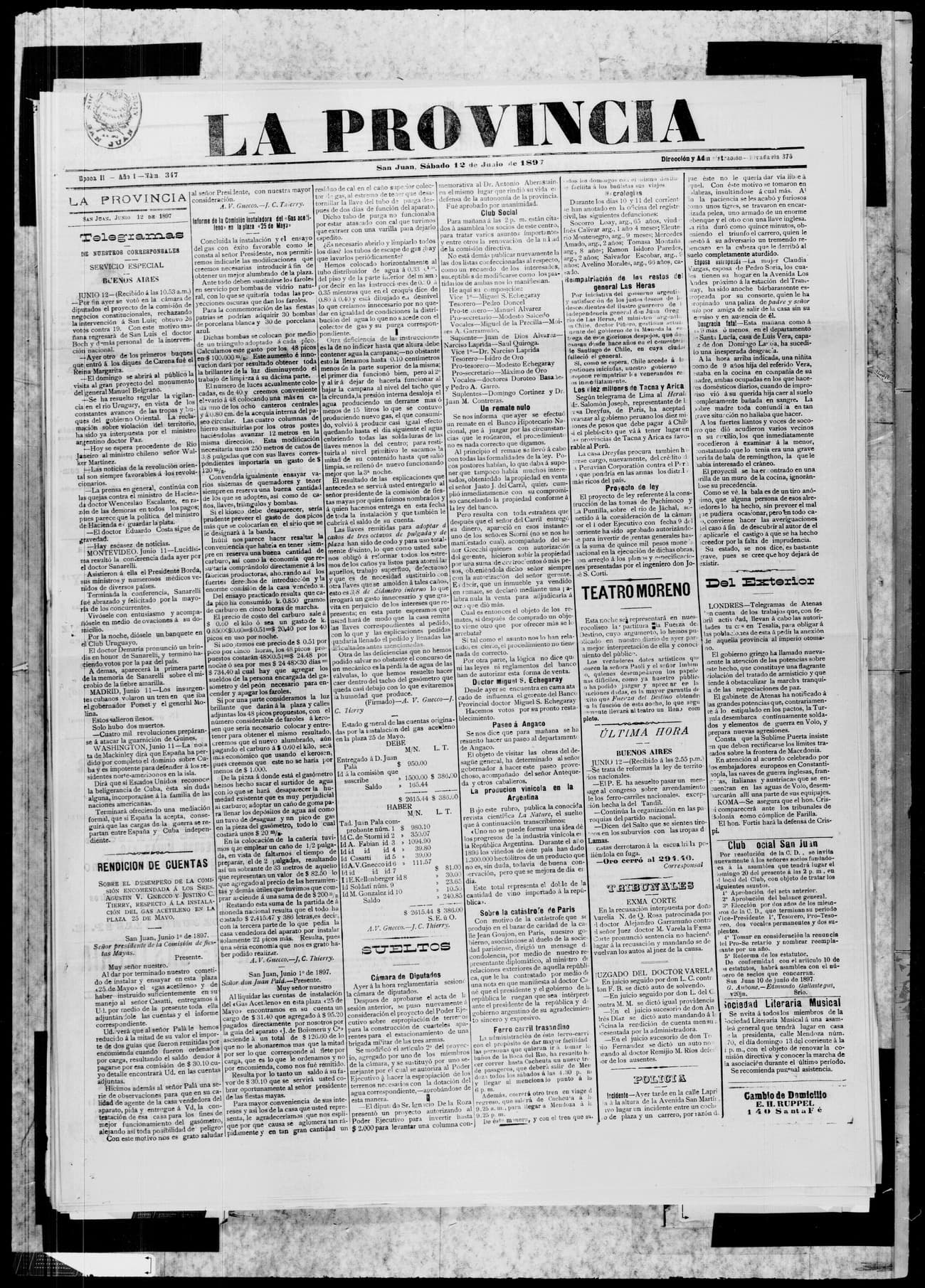 Portada · 12 de Junio de 1897