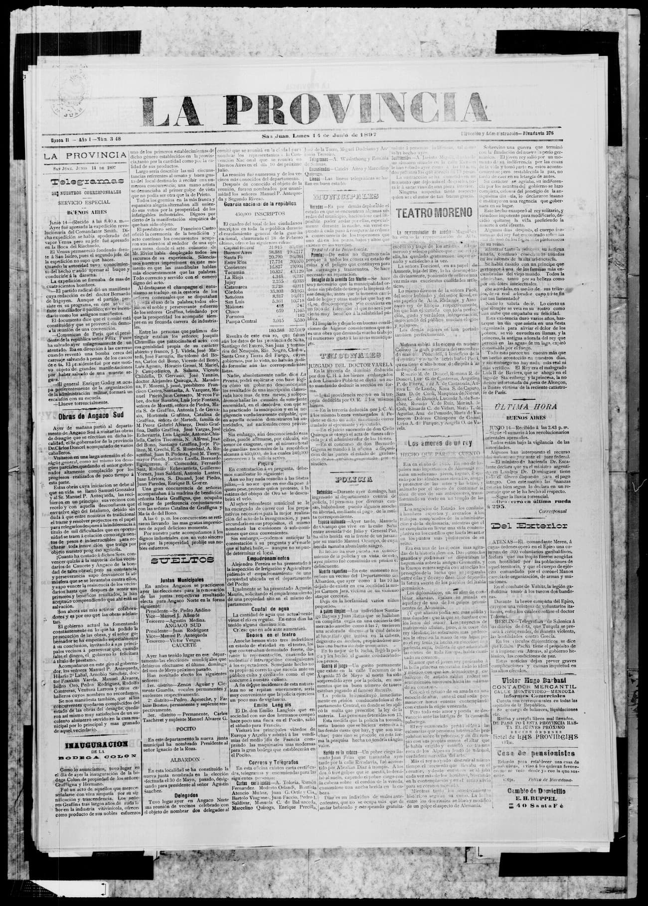 Portada · 14 de Junio de 1897