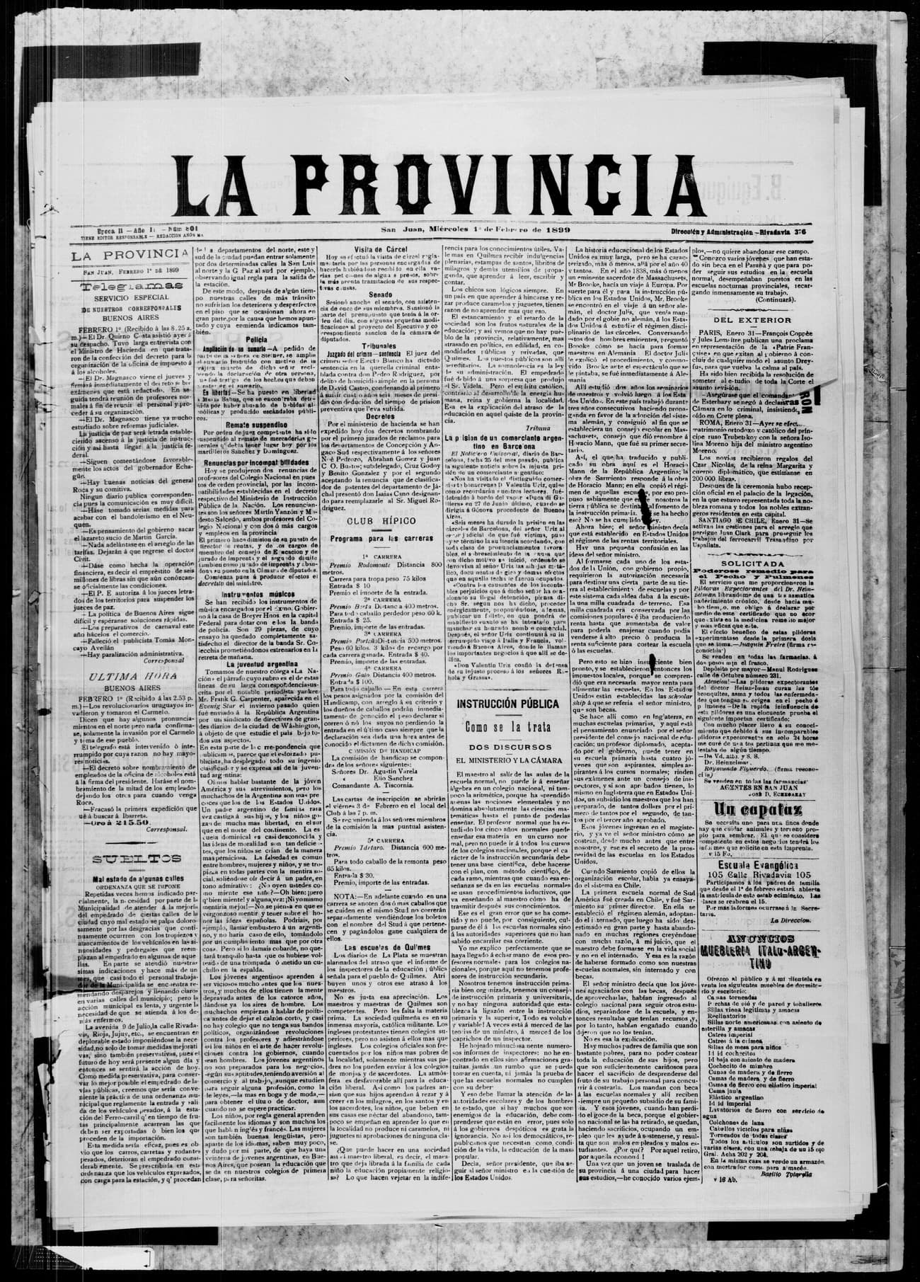 Portada · 1 de Febrero de 1899