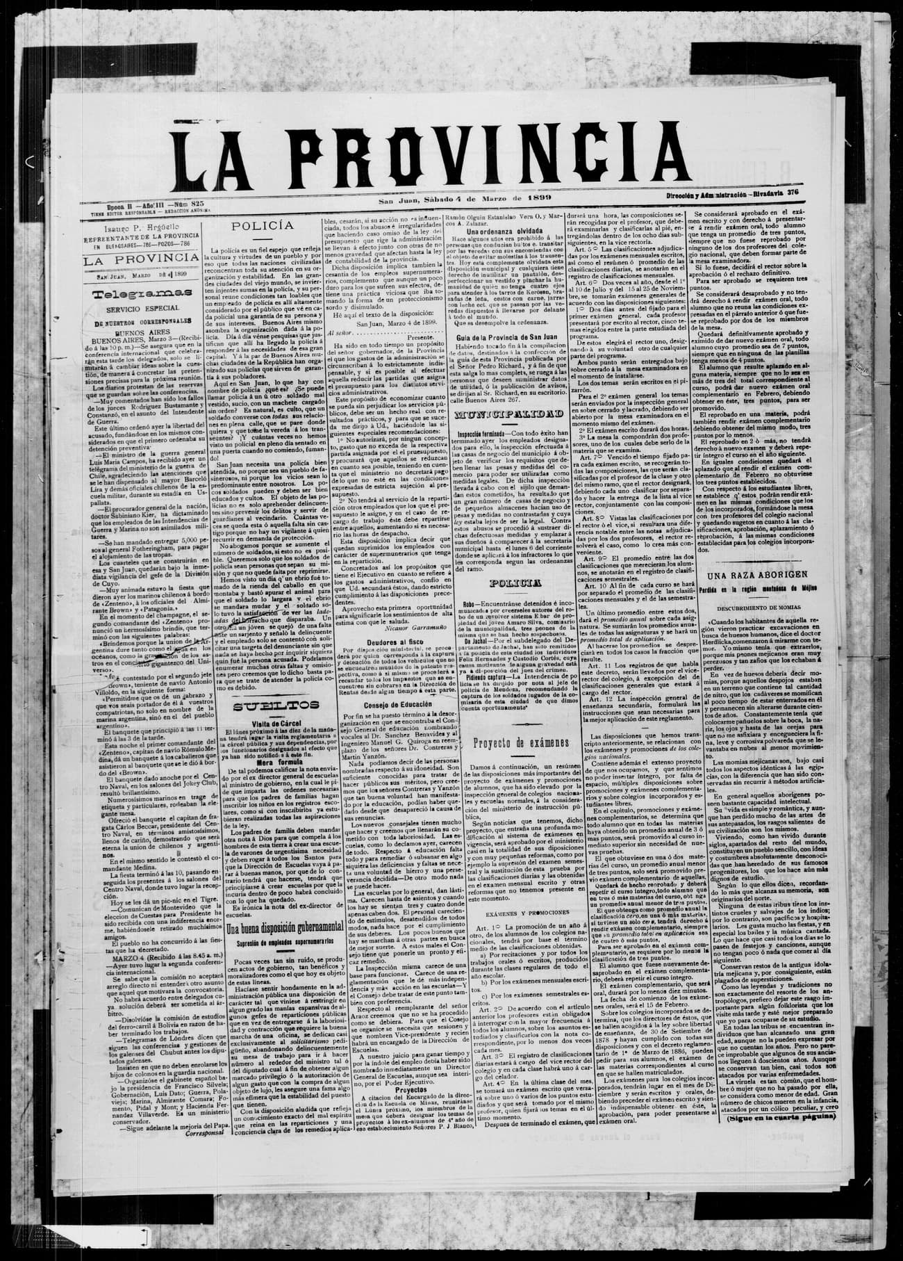 Portada · 4 de Abril de 1899