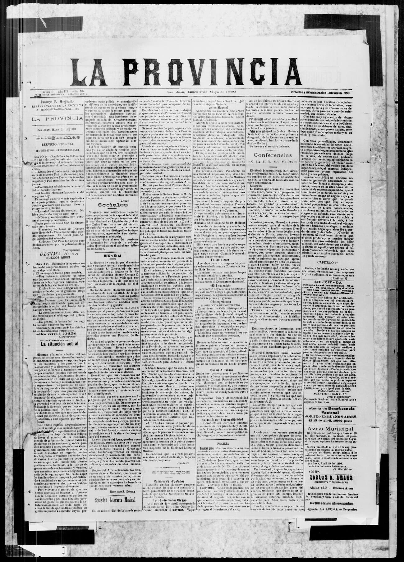 Portada · 1 de Mayo de 1899