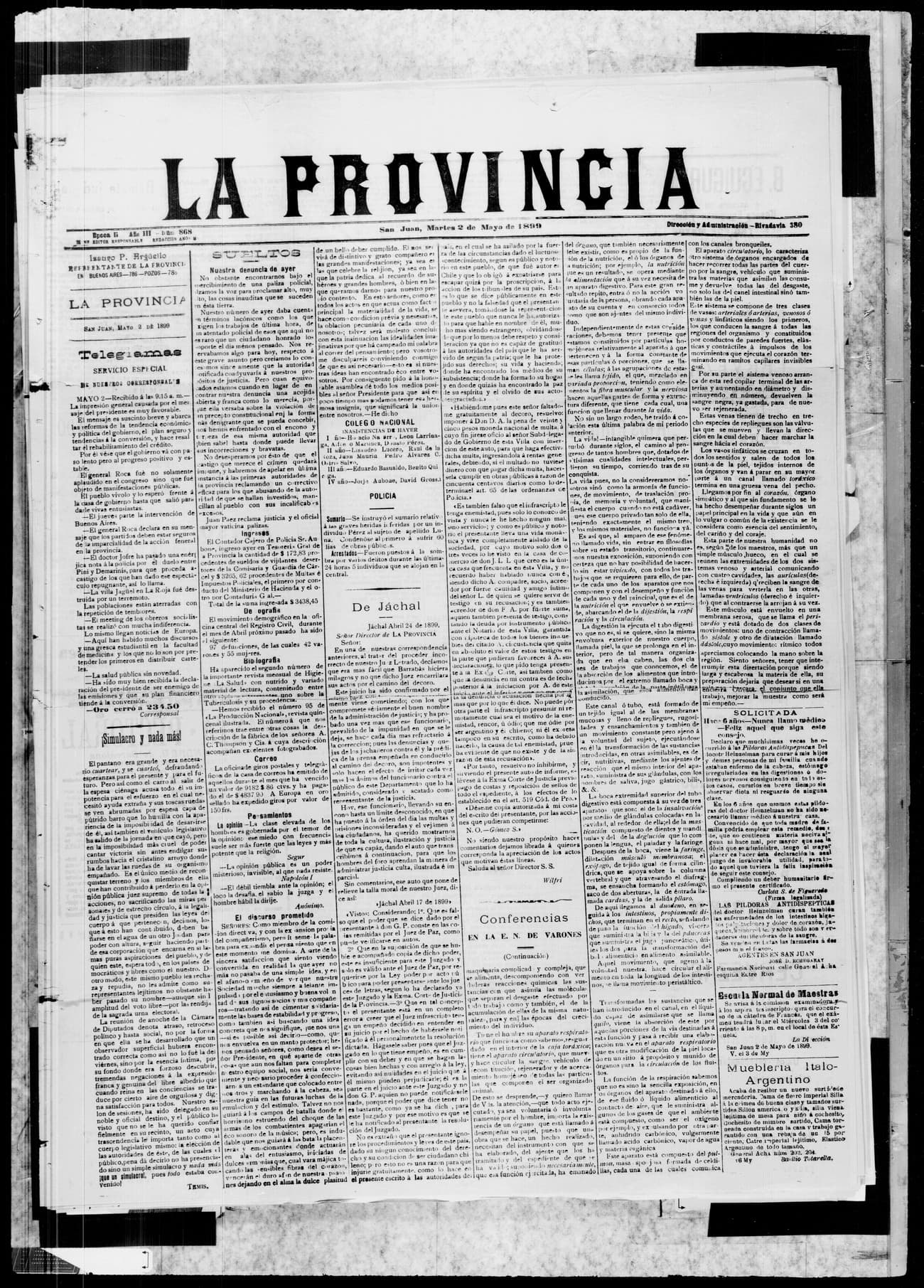 Portada · 2 de Mayo de 1899