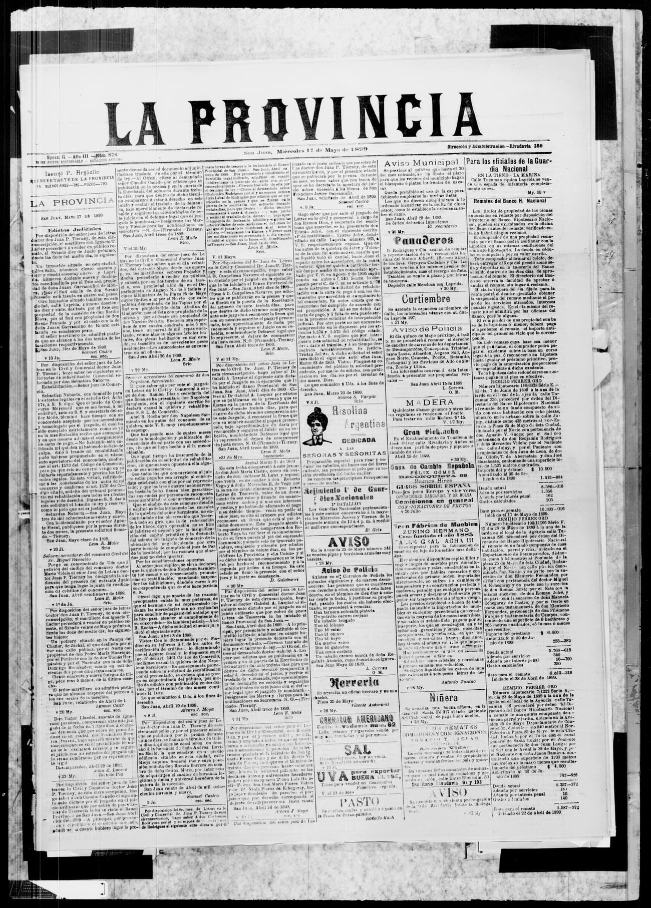 Portada · 17 de Mayo de 1899