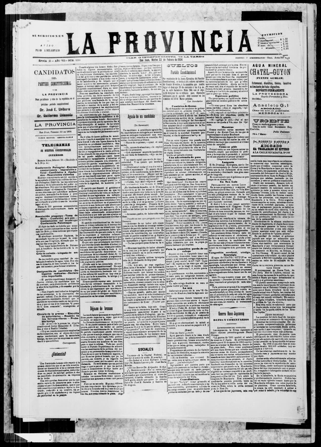 Portada · 23 de Febrero de 1904