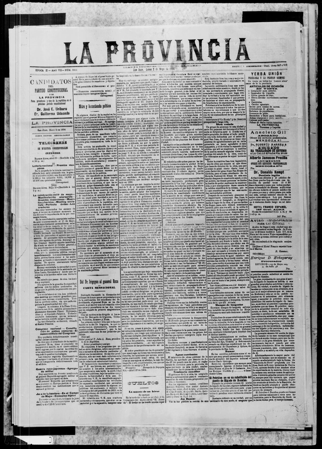 Portada · 2 de Mayo de 1904