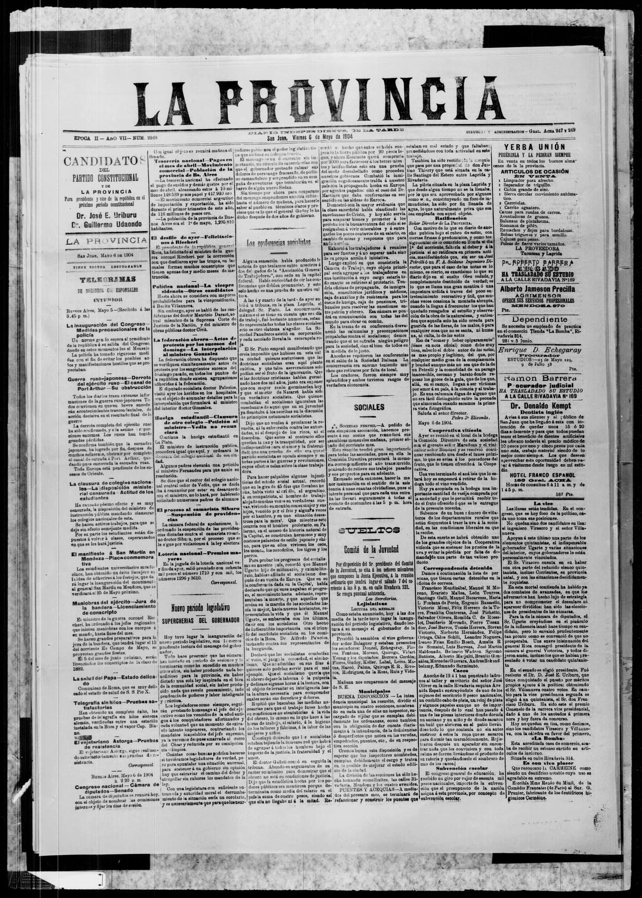 Portada · 6 de Mayo de 1904