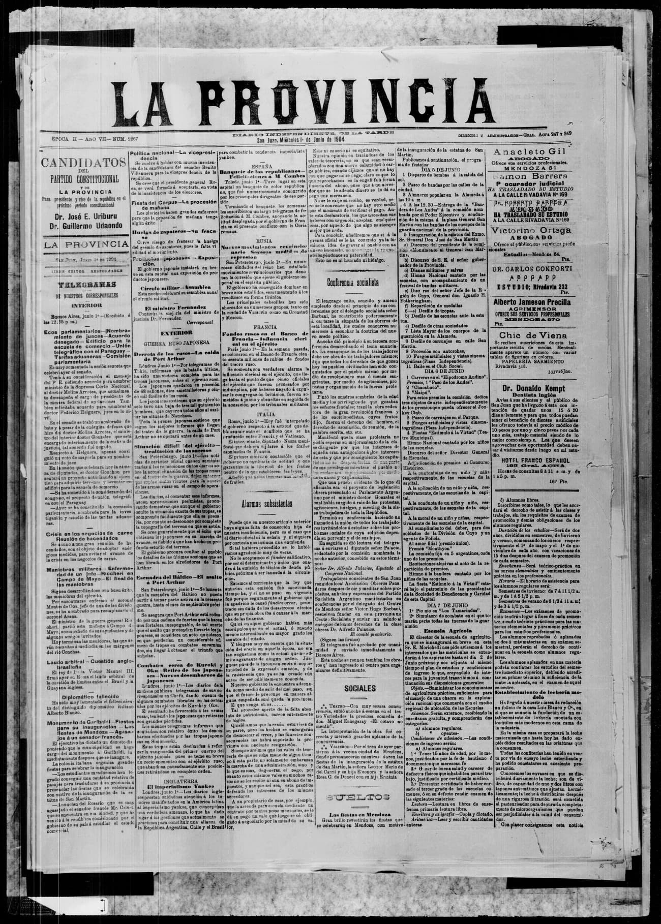 Portada · 1 de Junio de 1904