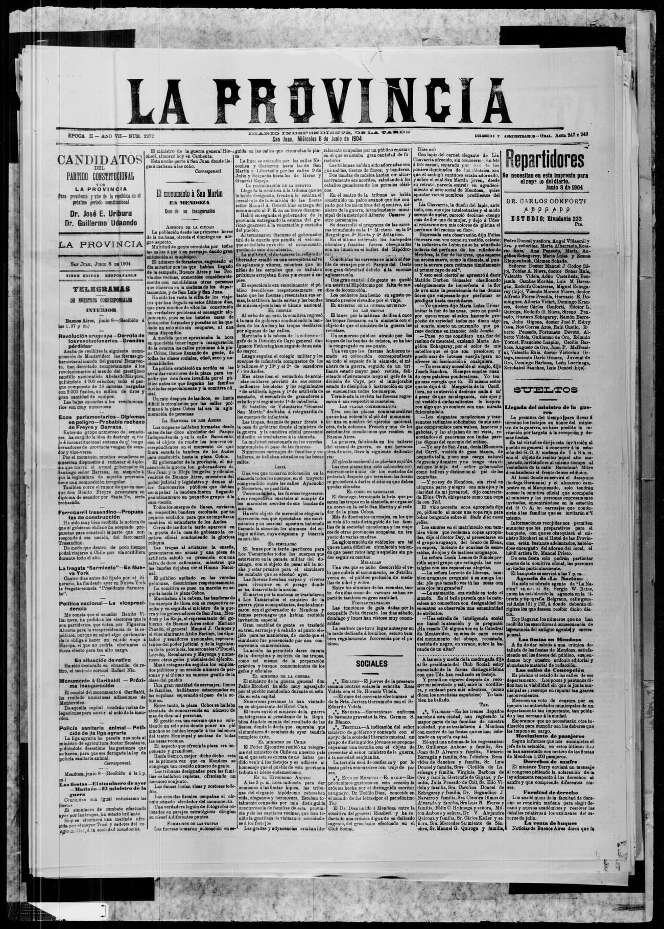 Portada · 8 de Junio de 1904