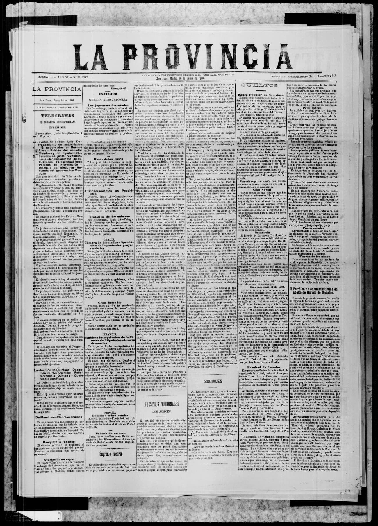 Portada · 14 de Junio de 1904