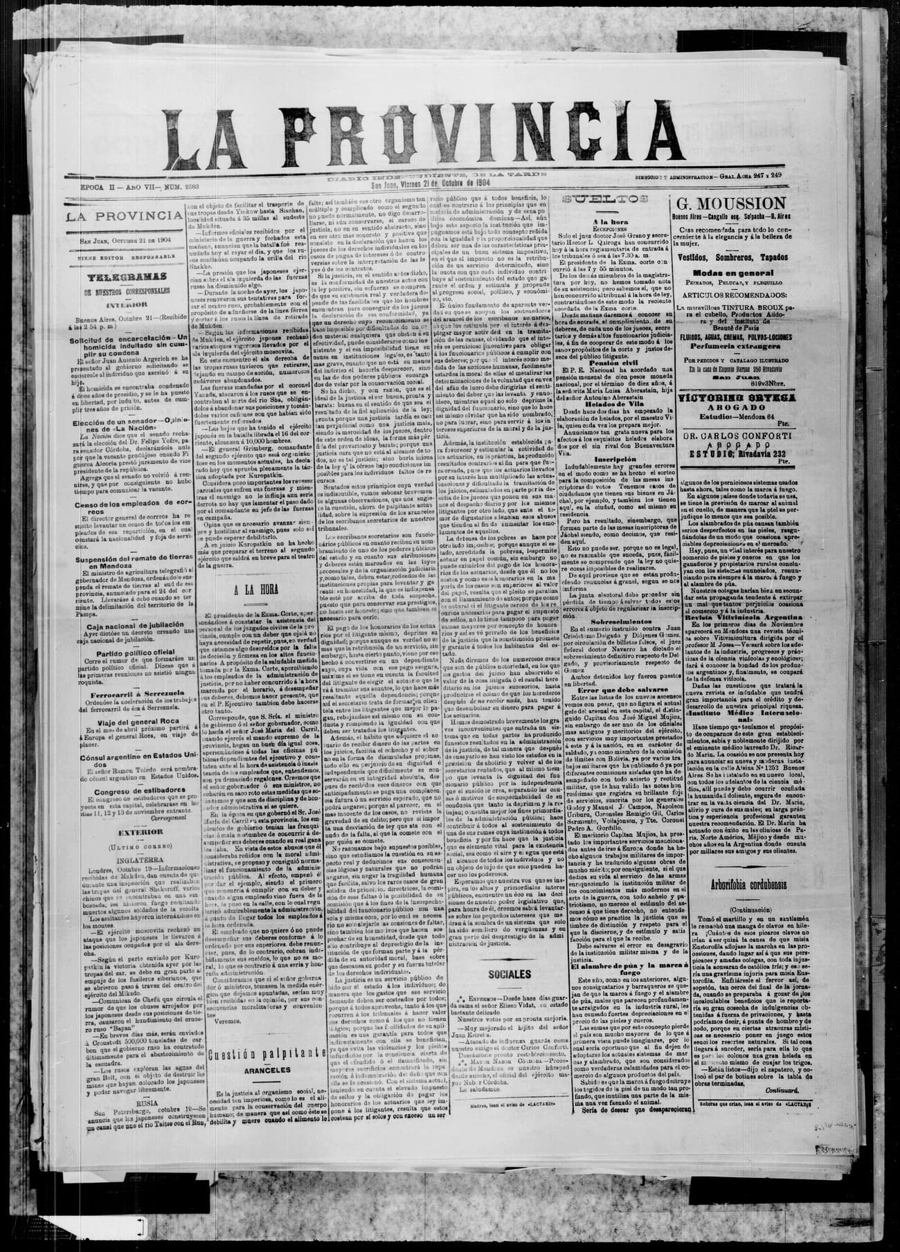 Portada · 21 de Octubre de 1904