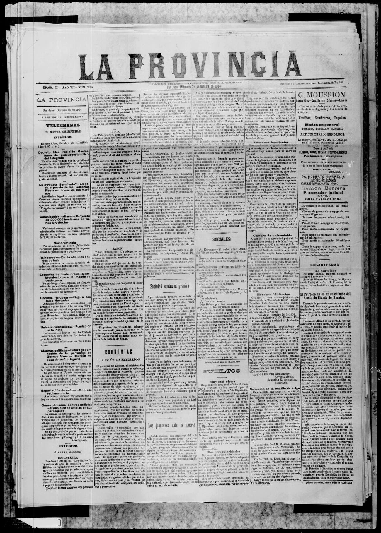 Portada · 26 de Octubre de 1904