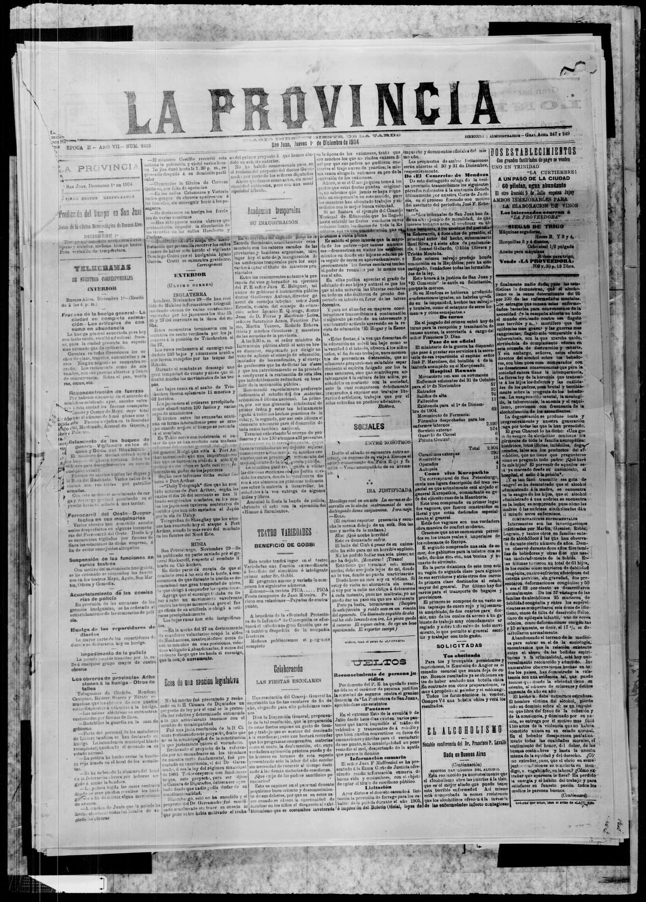 Portada · 1 de Diciembre de 1904