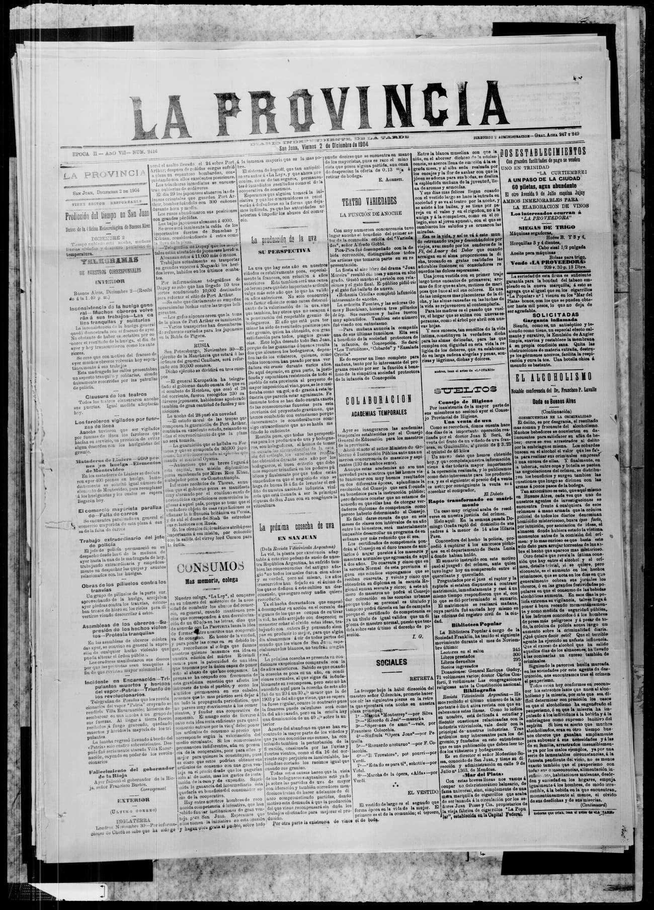 Portada · 2 de Diciembre de 1904