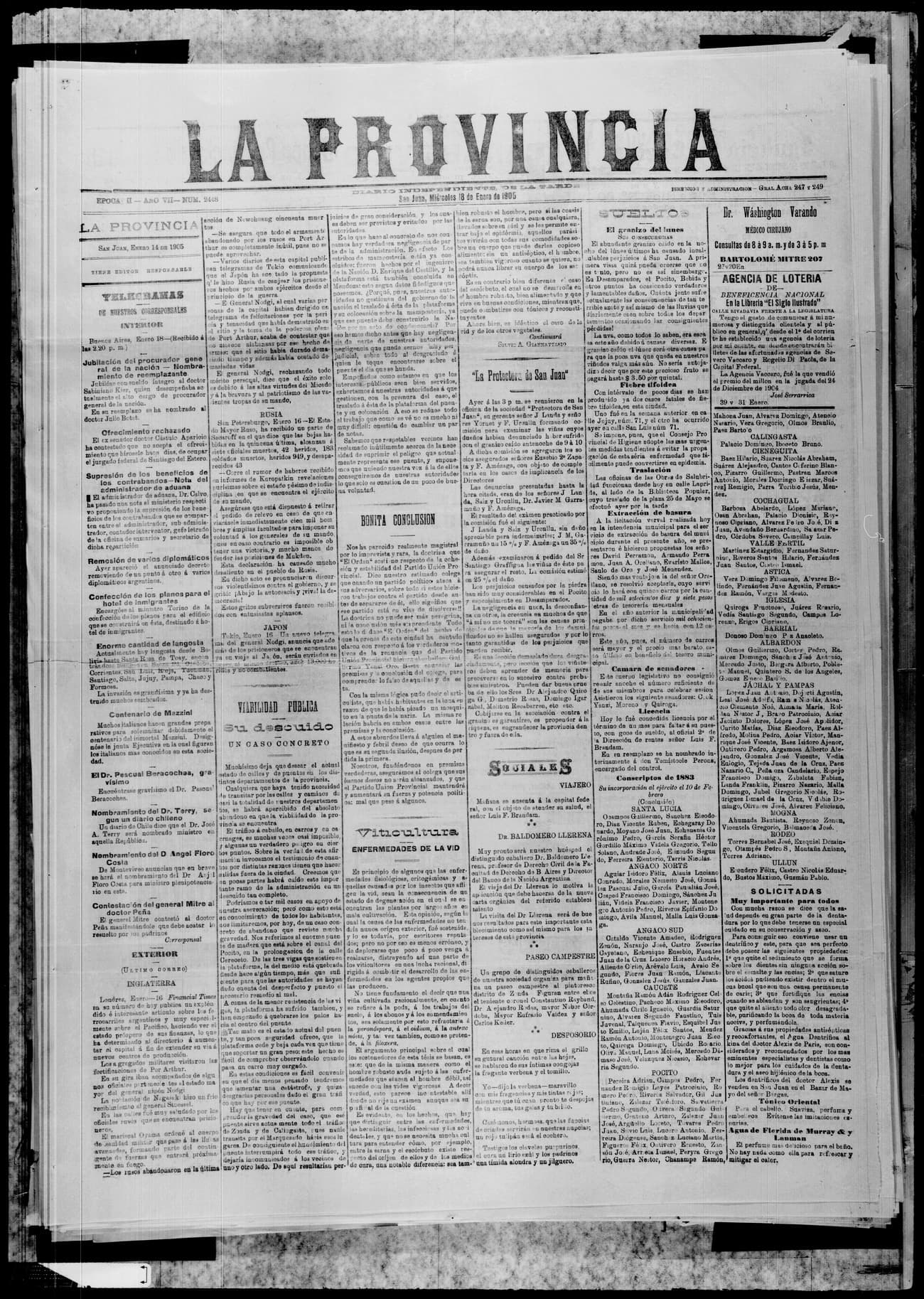 Portada · 18 de Enero de 1905
