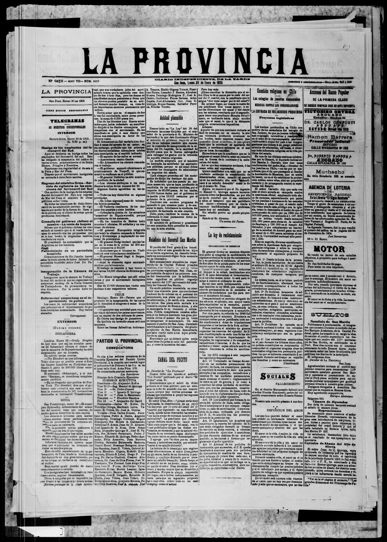 Portada · 30 de Enero de 1905
