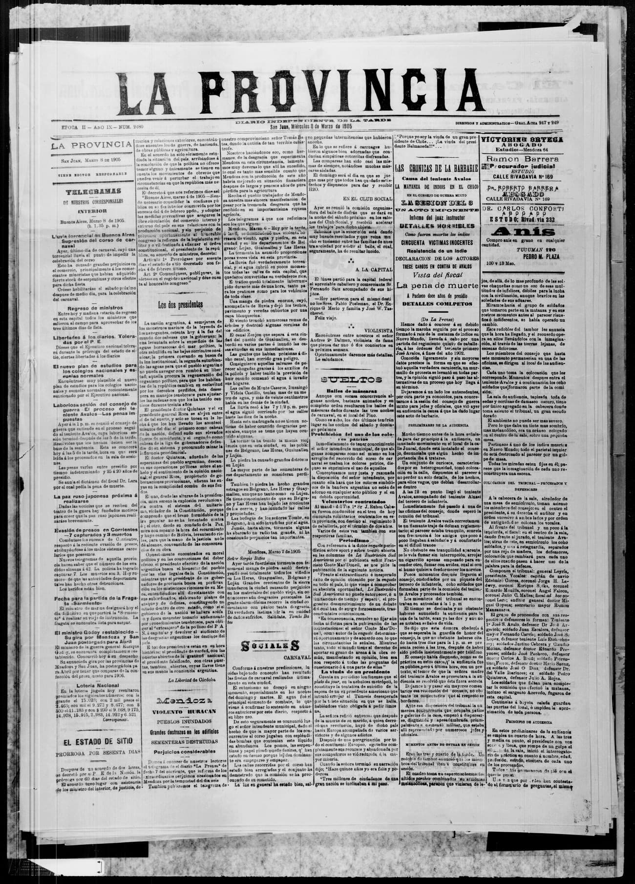 Portada · 8 de Marzo de 1905